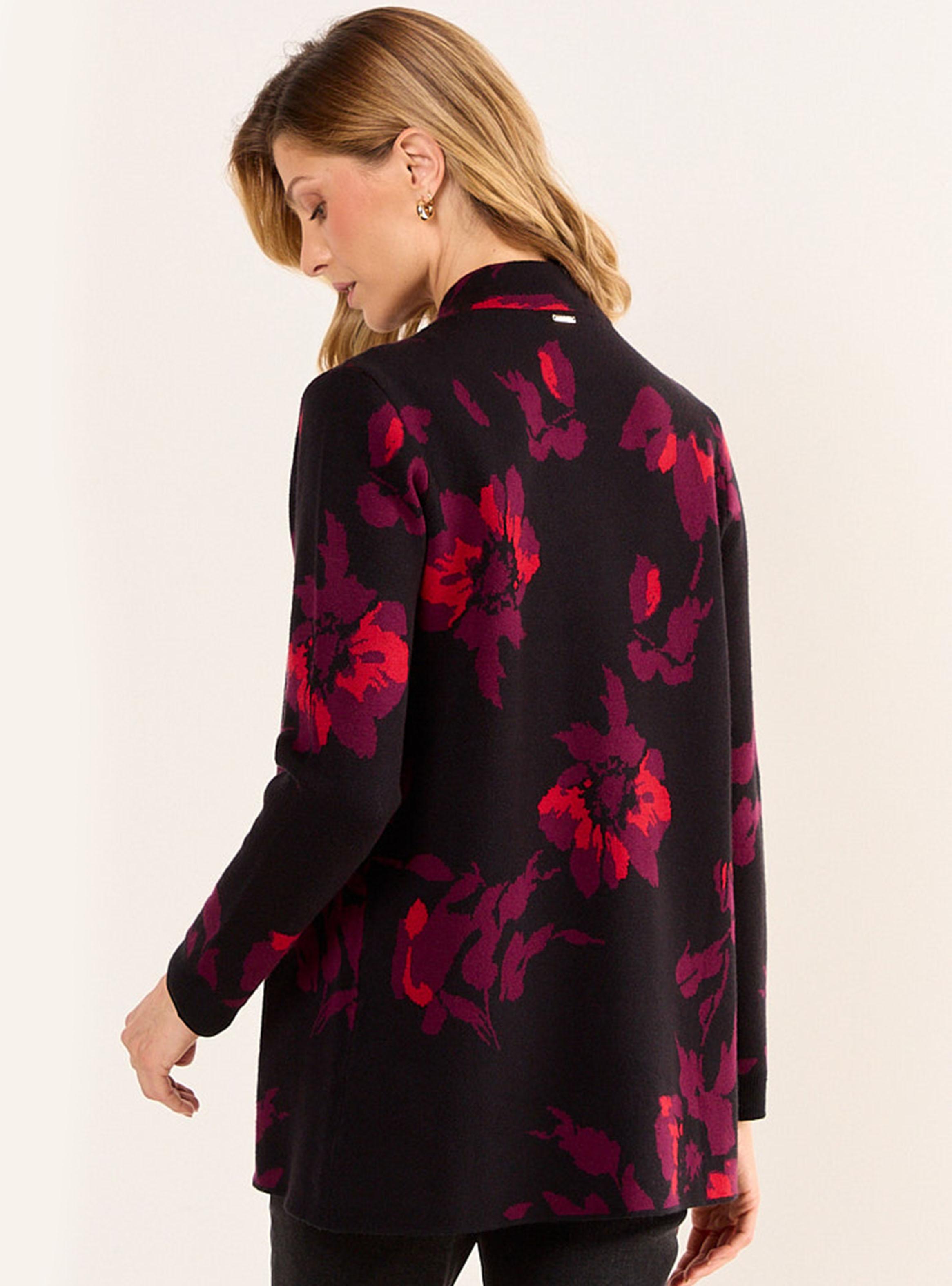 Sweater Tejido Floral Tipo Envolvente-1