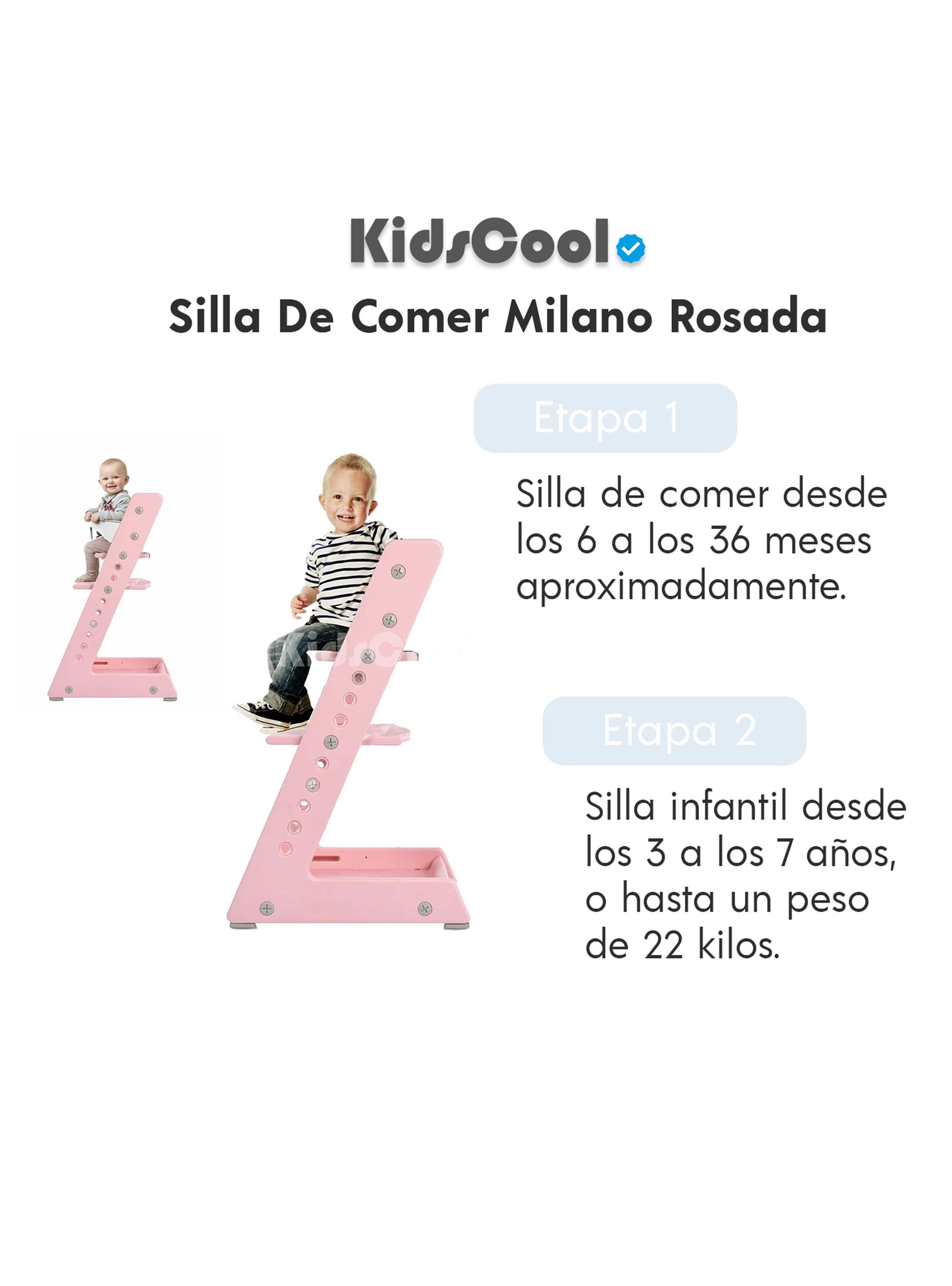 Silla de Comer Milano Rosado-2