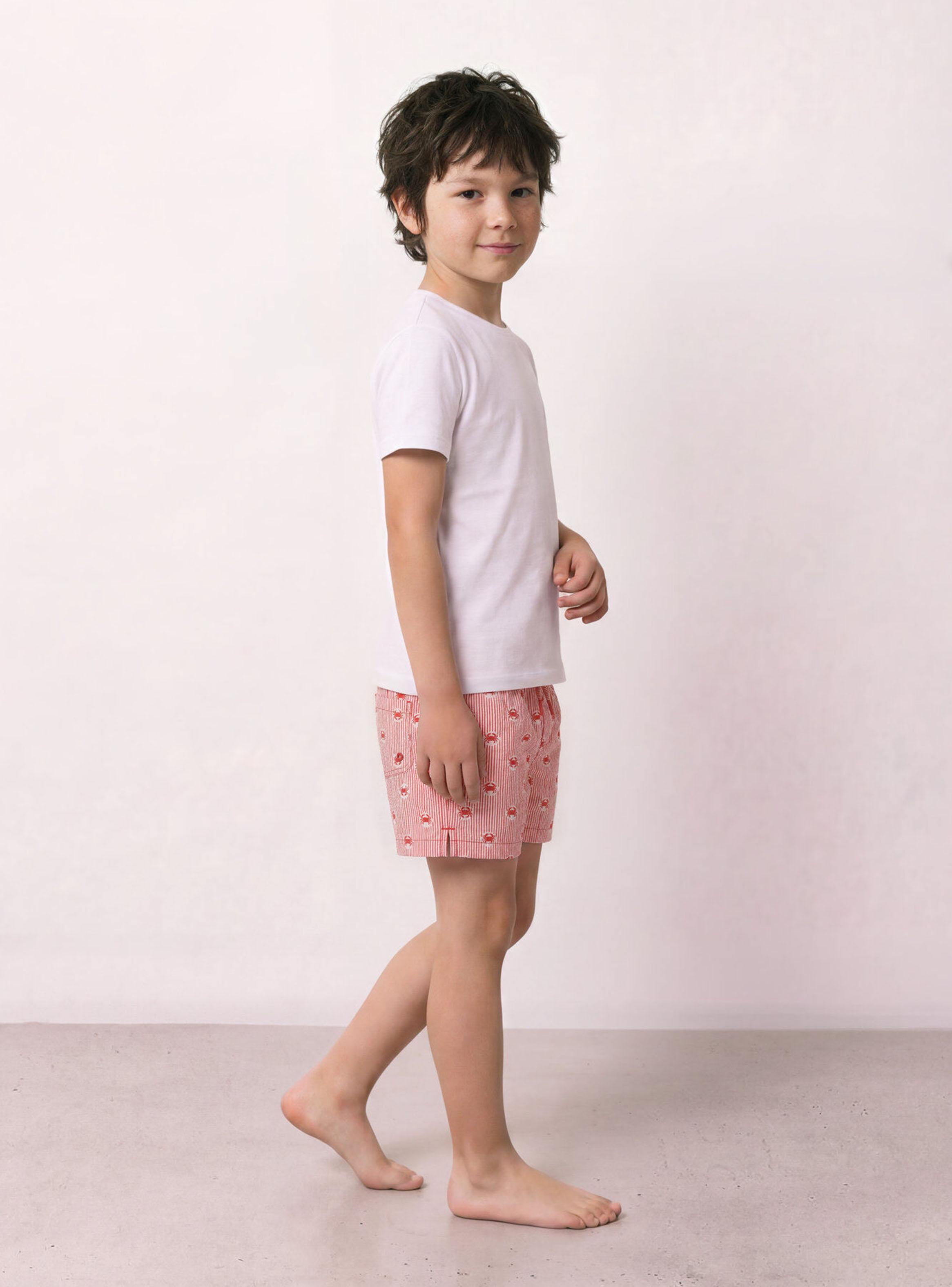 Bañador Niño Estampado Rayas y Cangrejos-2