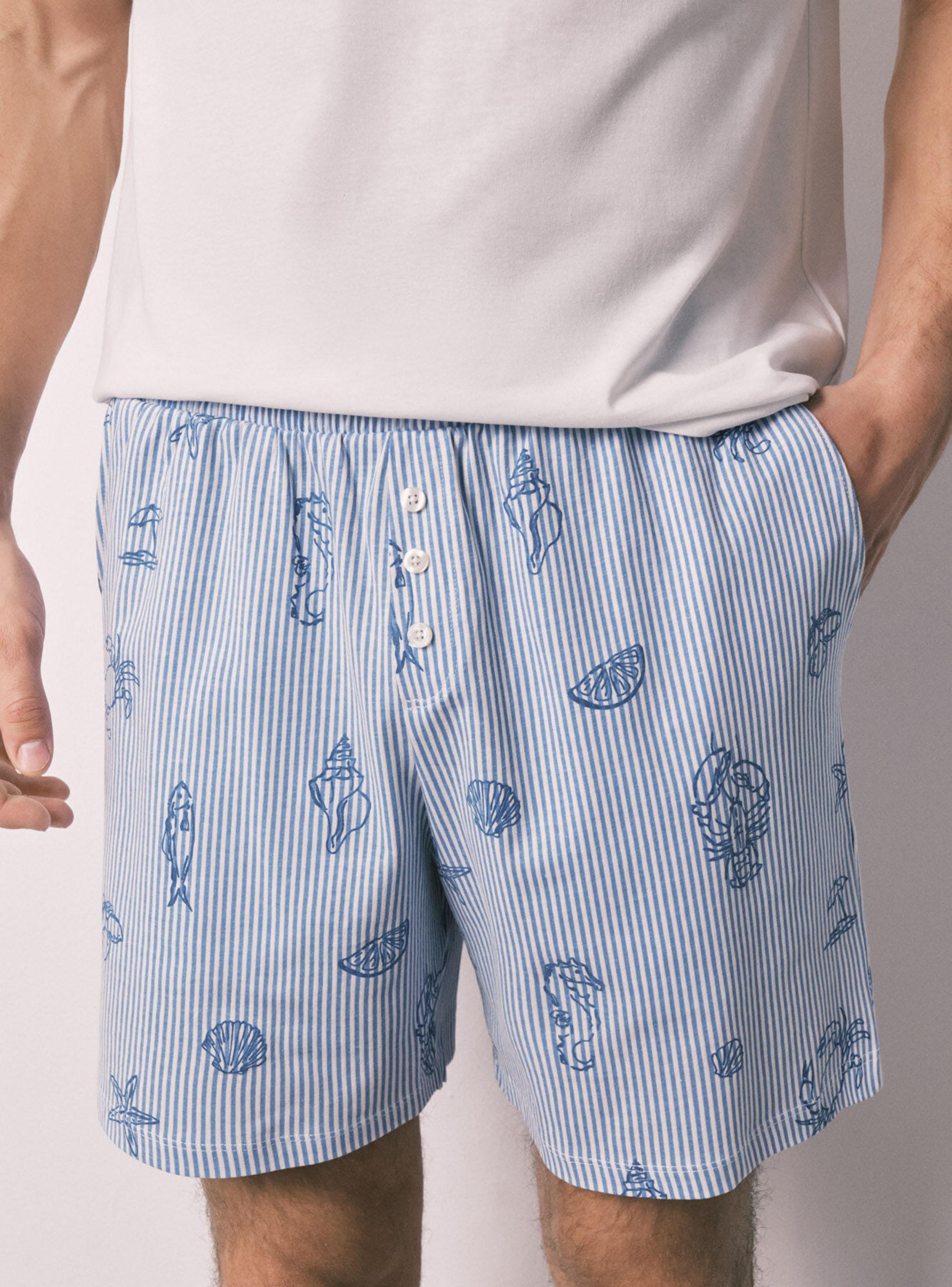 Pijama Corto Hombre Algodón Family Collection-4