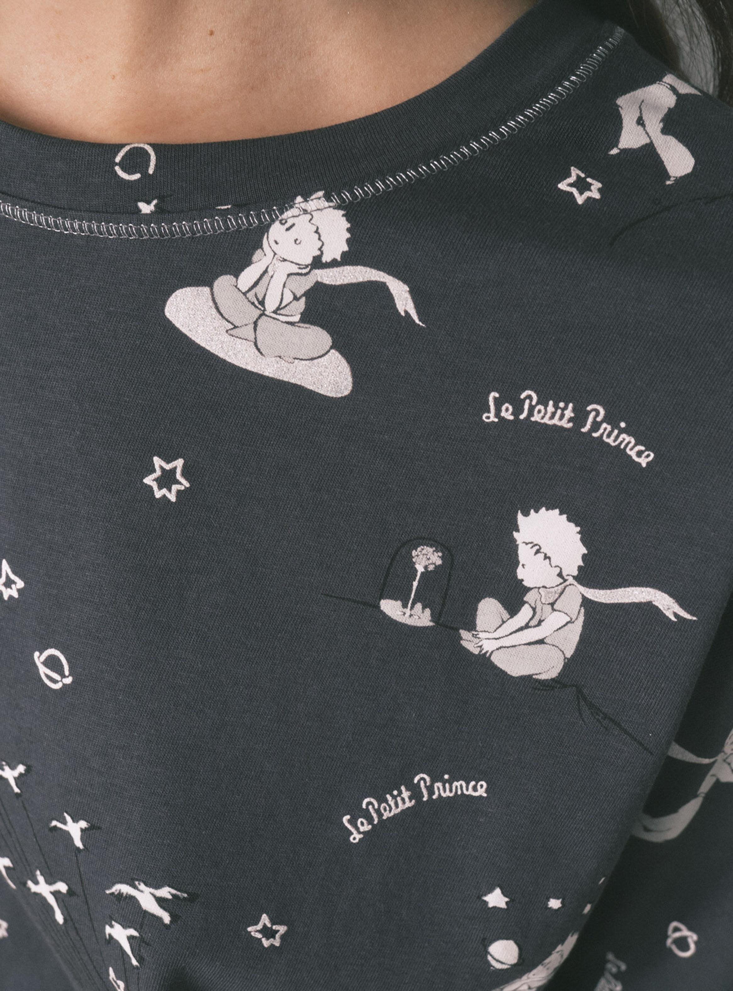 Pijama Largo Algodón Gris El Principito-3