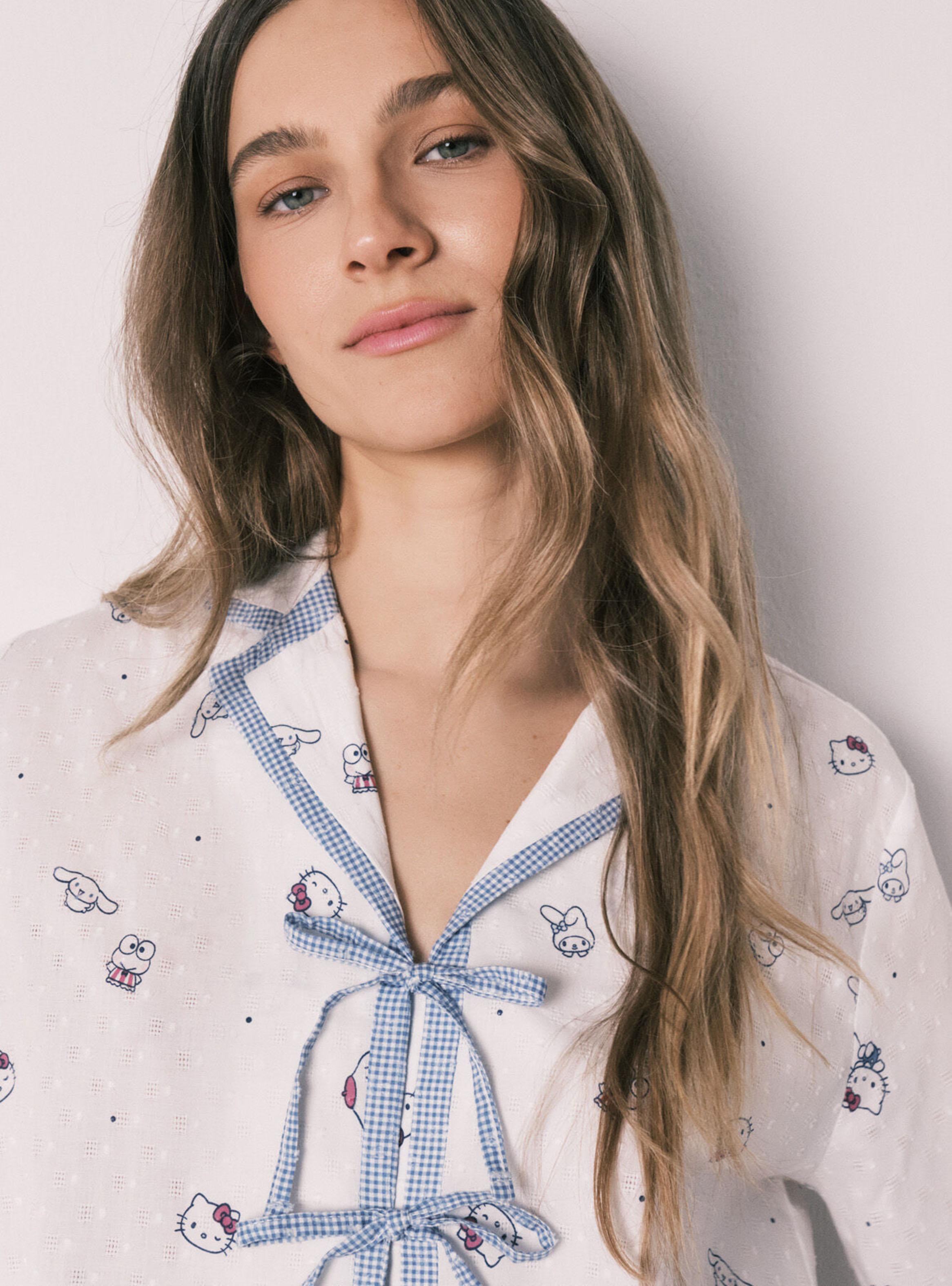 Pijama Camisero Largo Algodón Hello Kitty-5