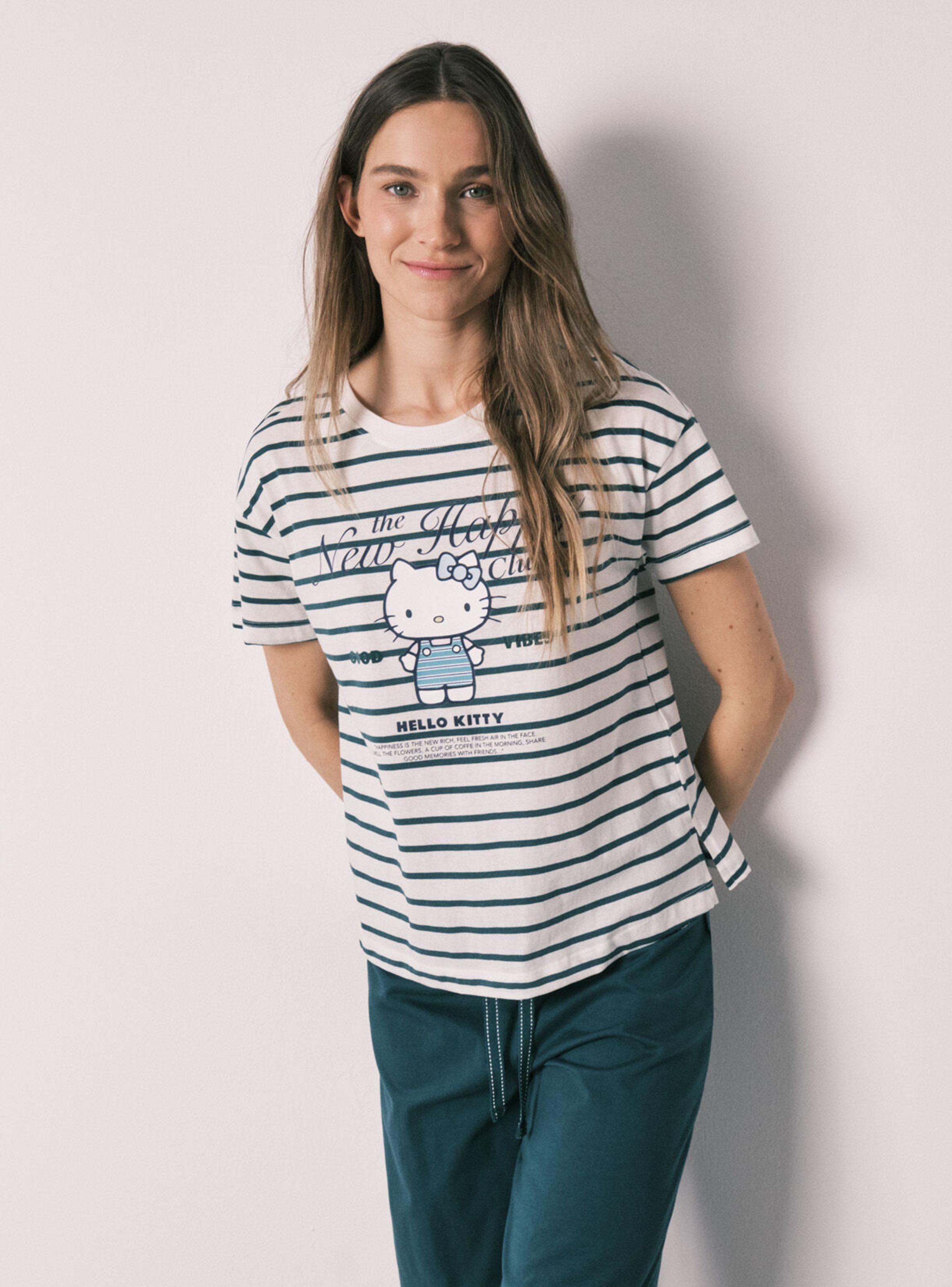 Pijama Hello Kitty Manga Corta Algodón-2