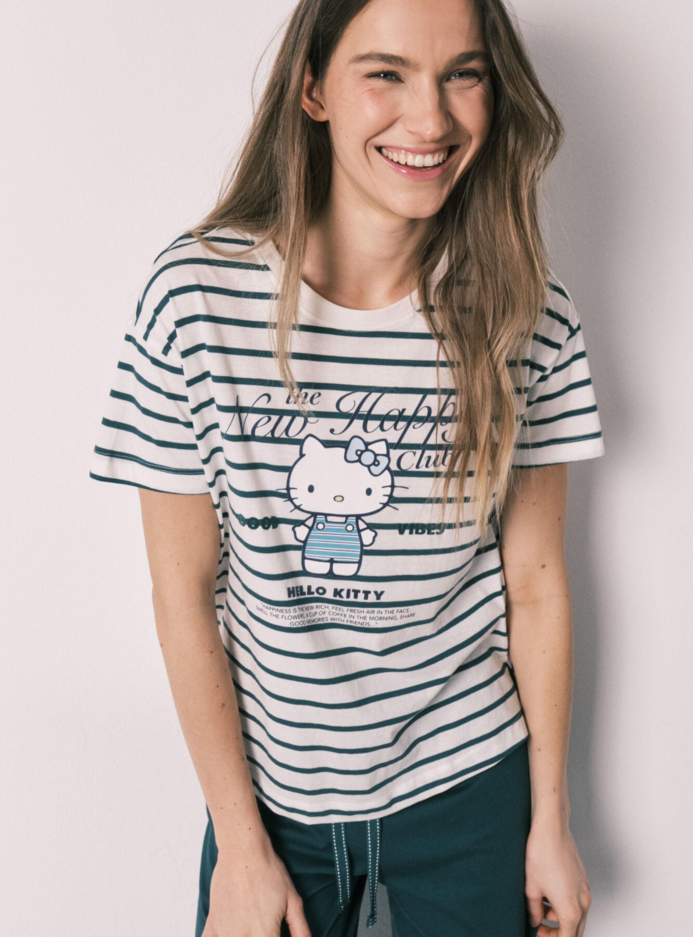 Pijama Hello Kitty Manga Corta Algodón-3