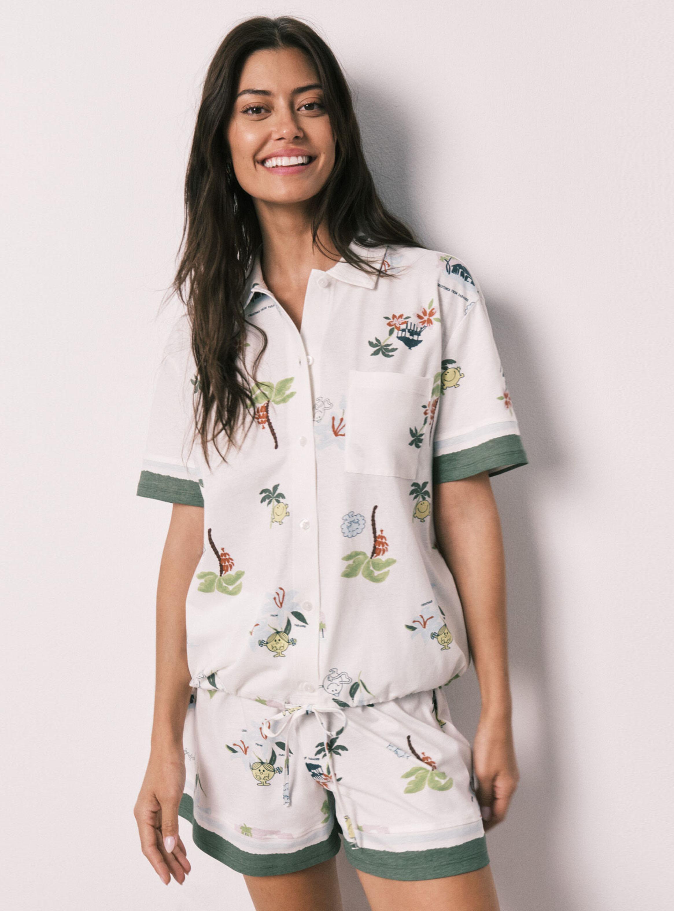 Pijama Corto Palmeras-0