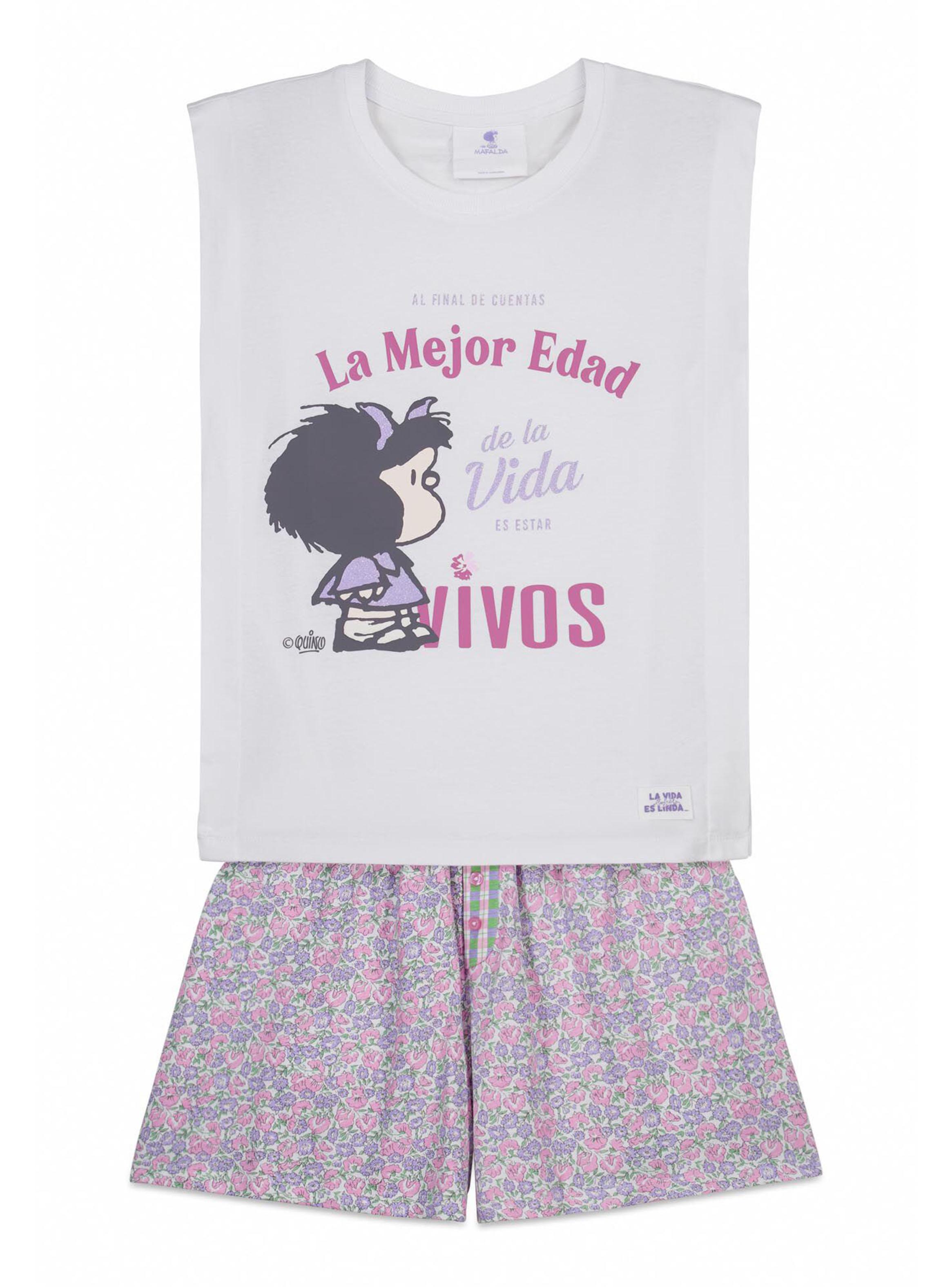 Pijama Corto Algodón Mafalda-5