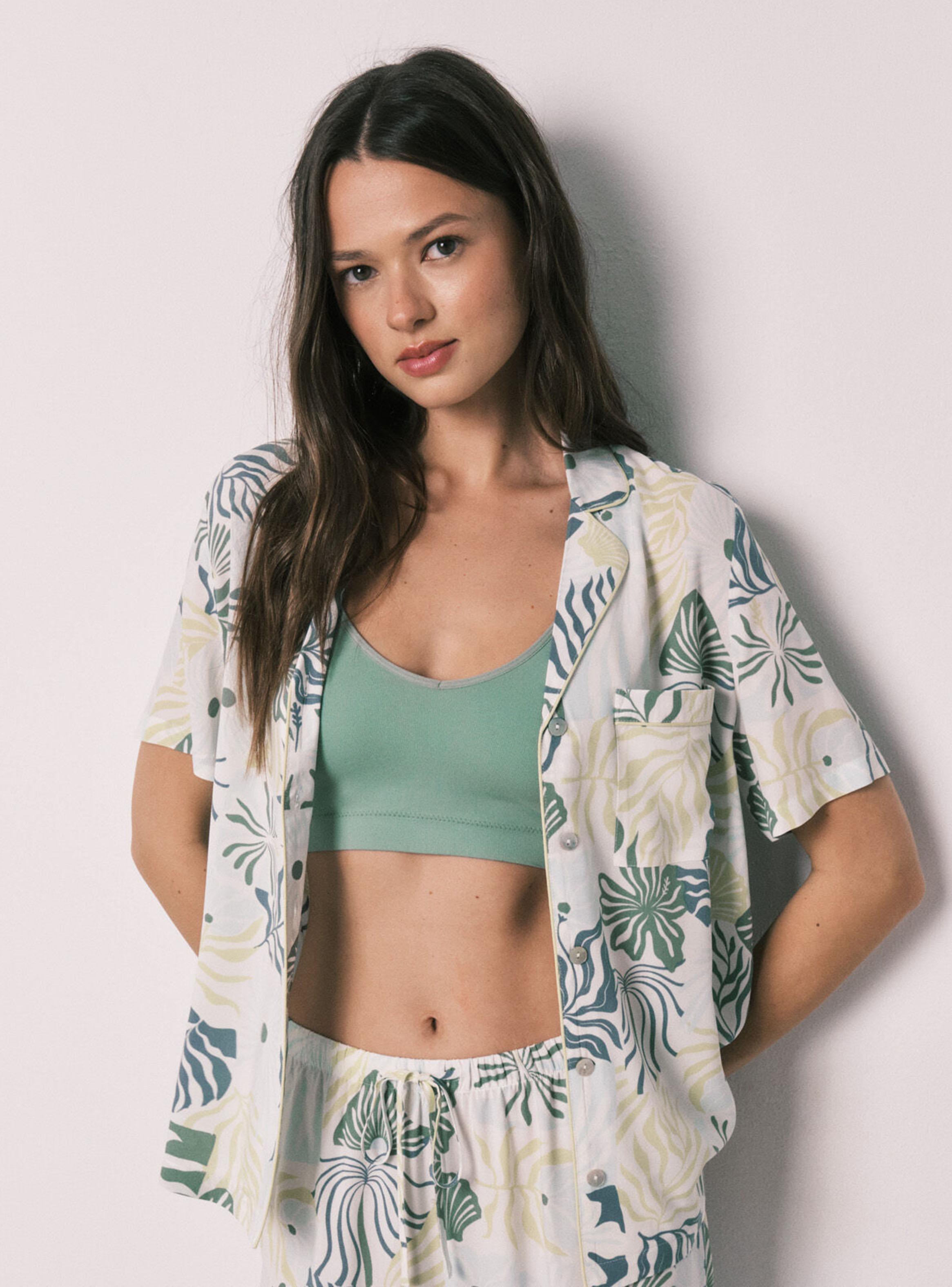 Pijama Camisero Palmeras-2