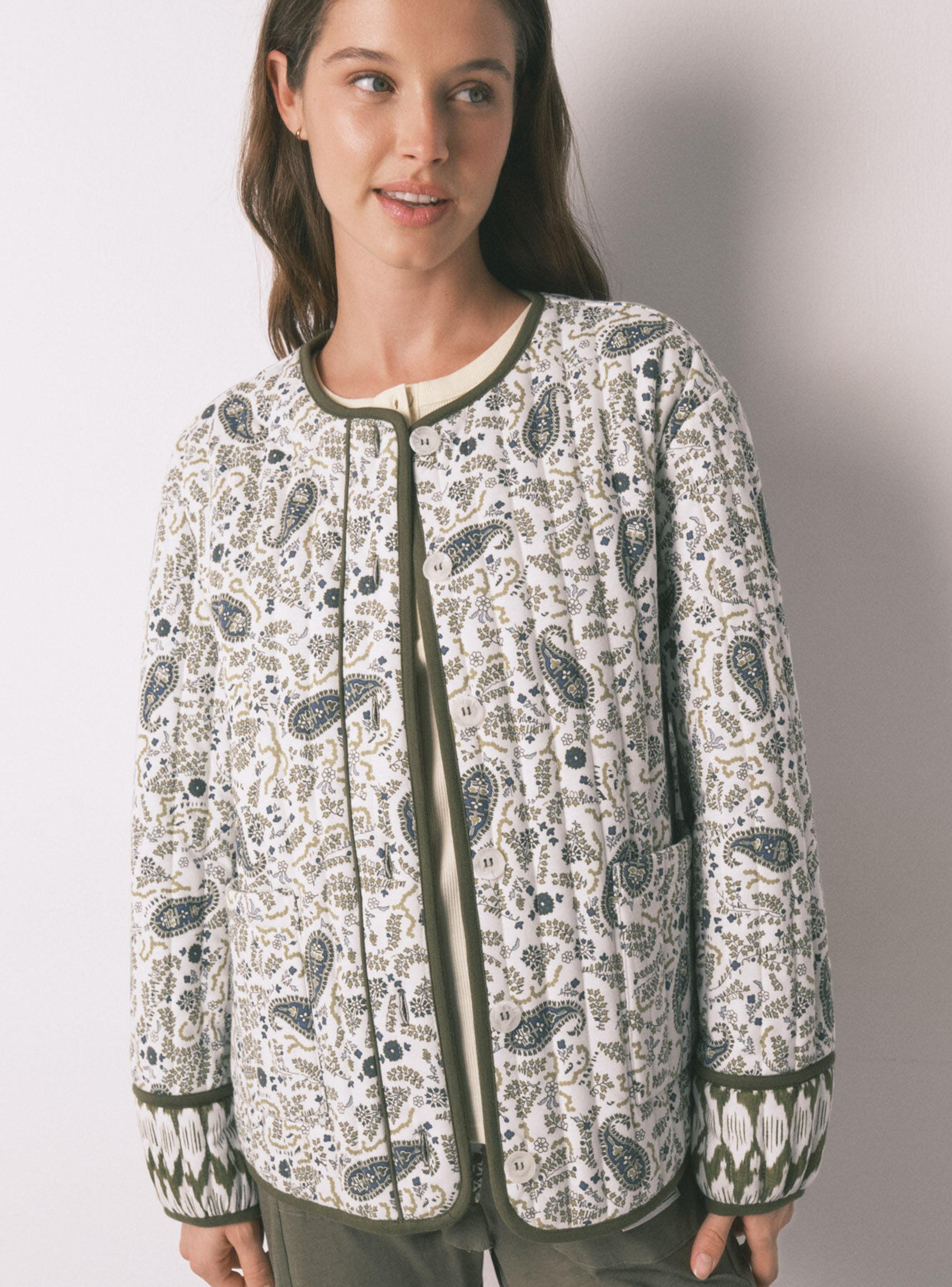Chaqueta Acolchada Estampado Paisley-2