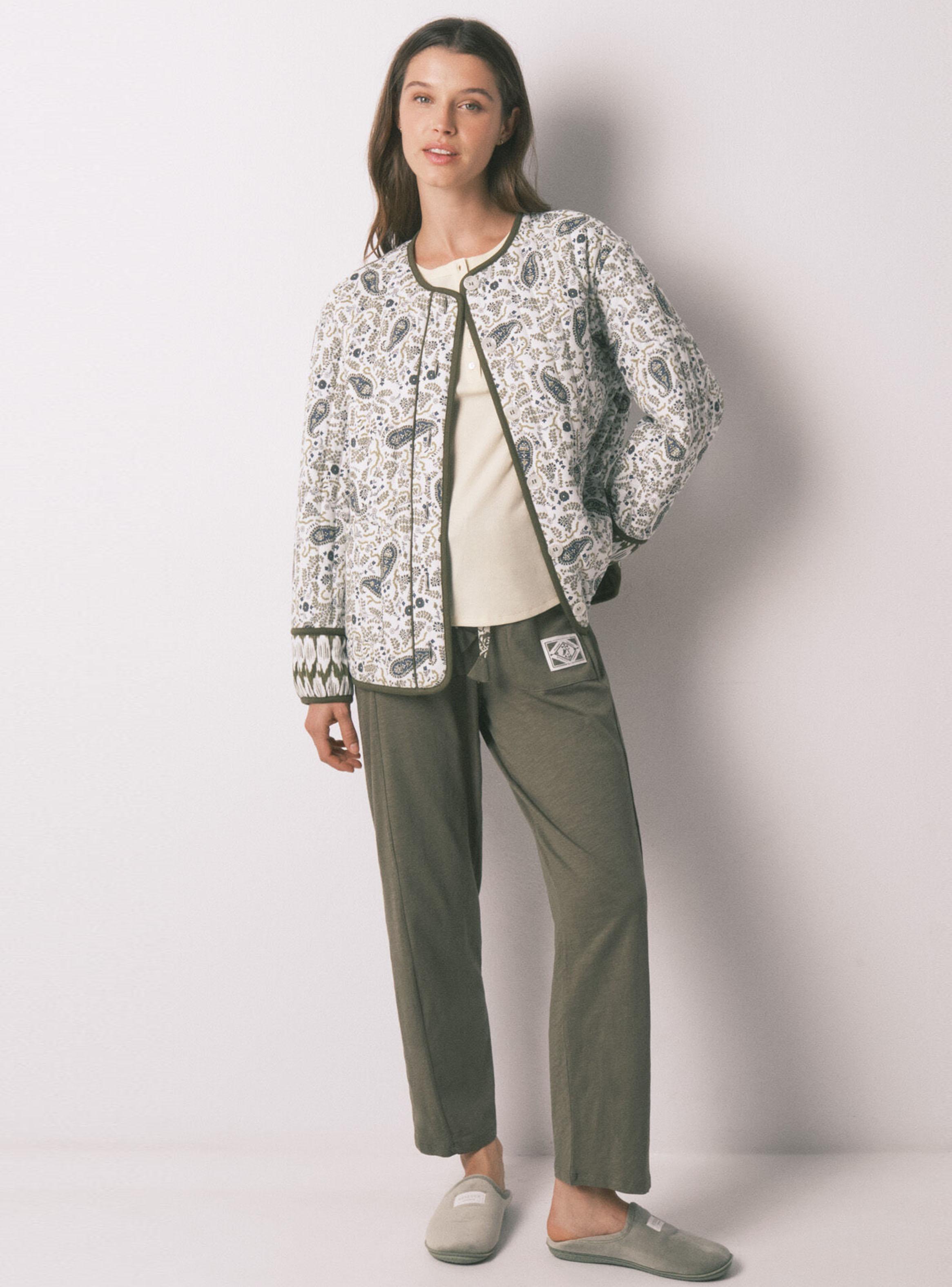 Chaqueta Acolchada Estampado Paisley-5