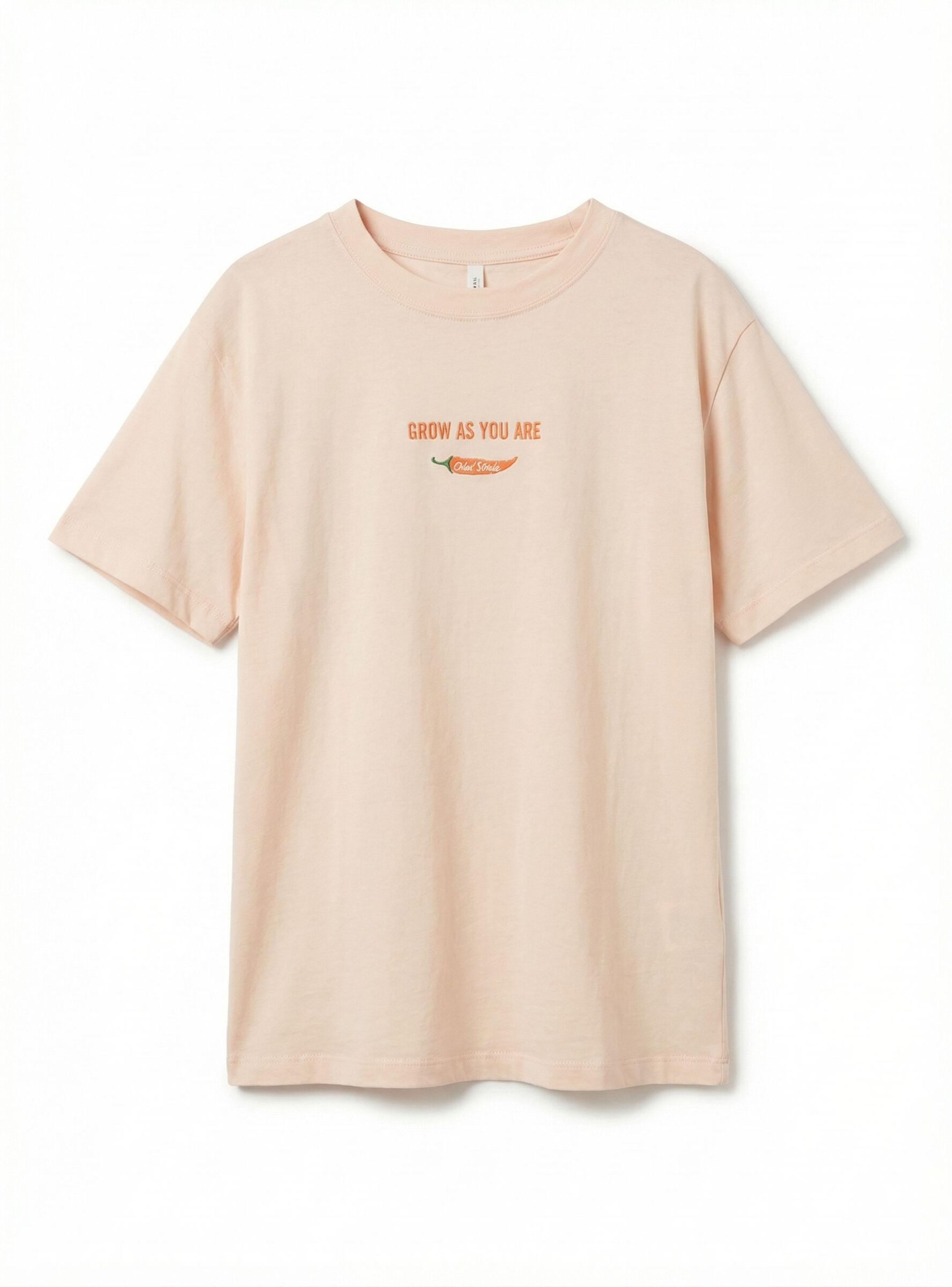 Camiseta Manga Corta Algodón Naranja-4