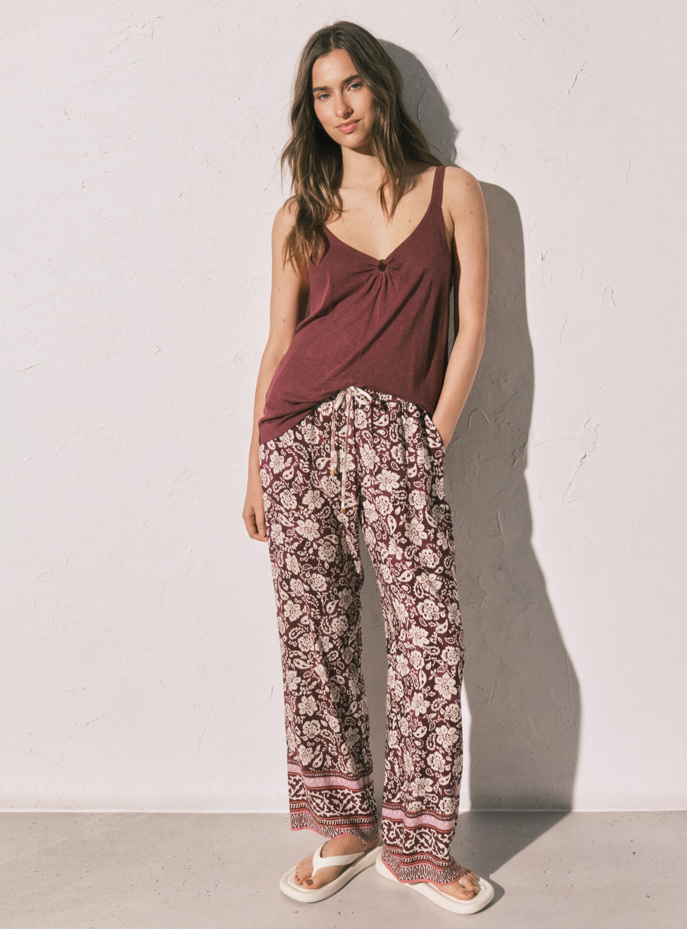 Camiseta de Tirantes con Aro y Frunce-3