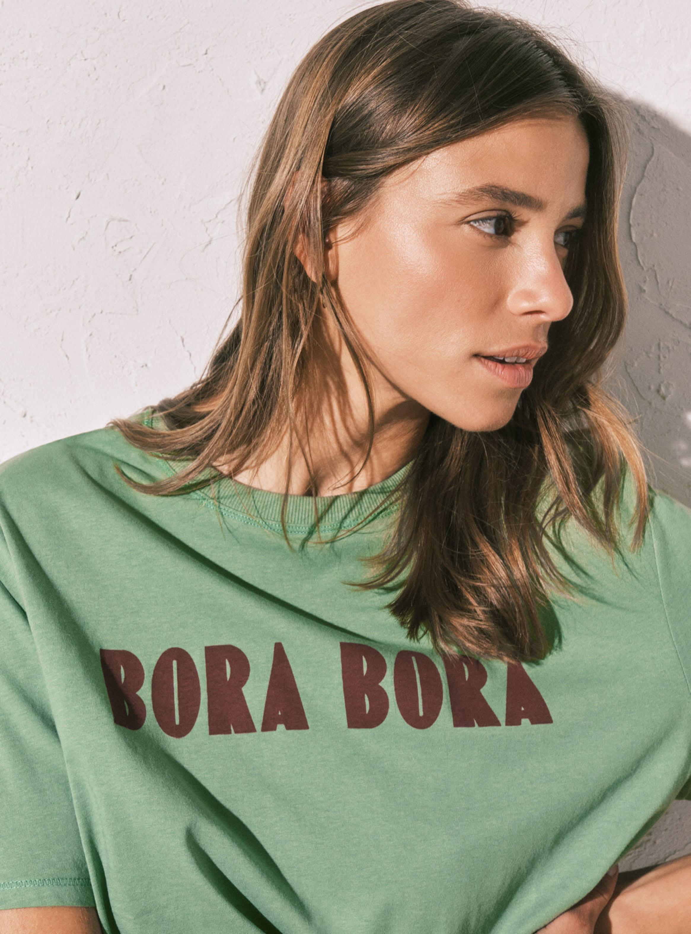 Camiseta Oversize Algodón Verde-3