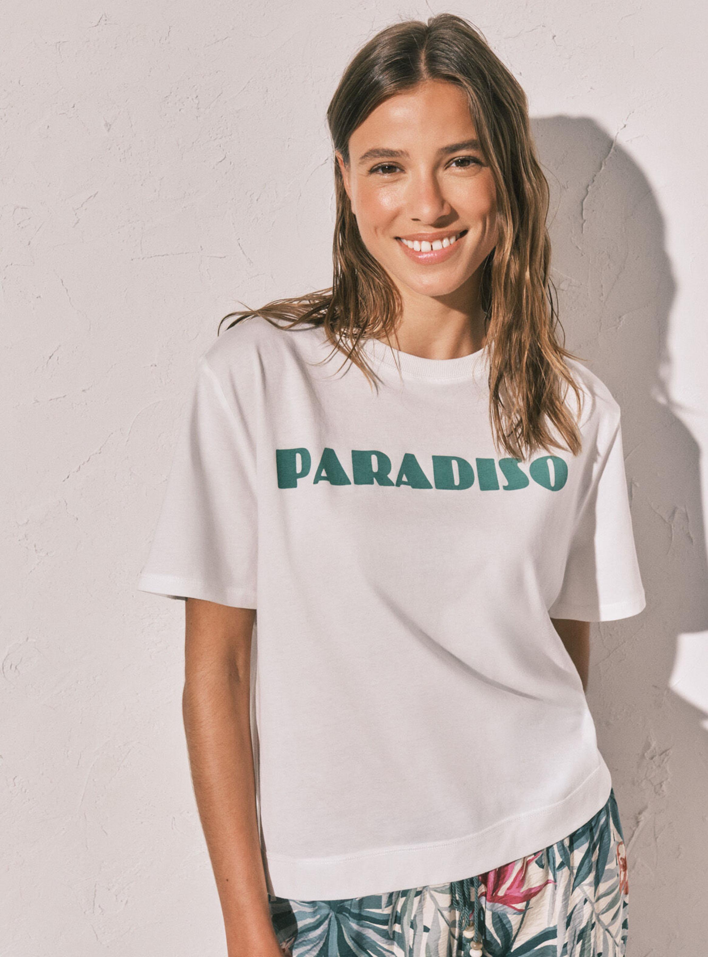 Camiseta Oversize Algodón Blanco-2