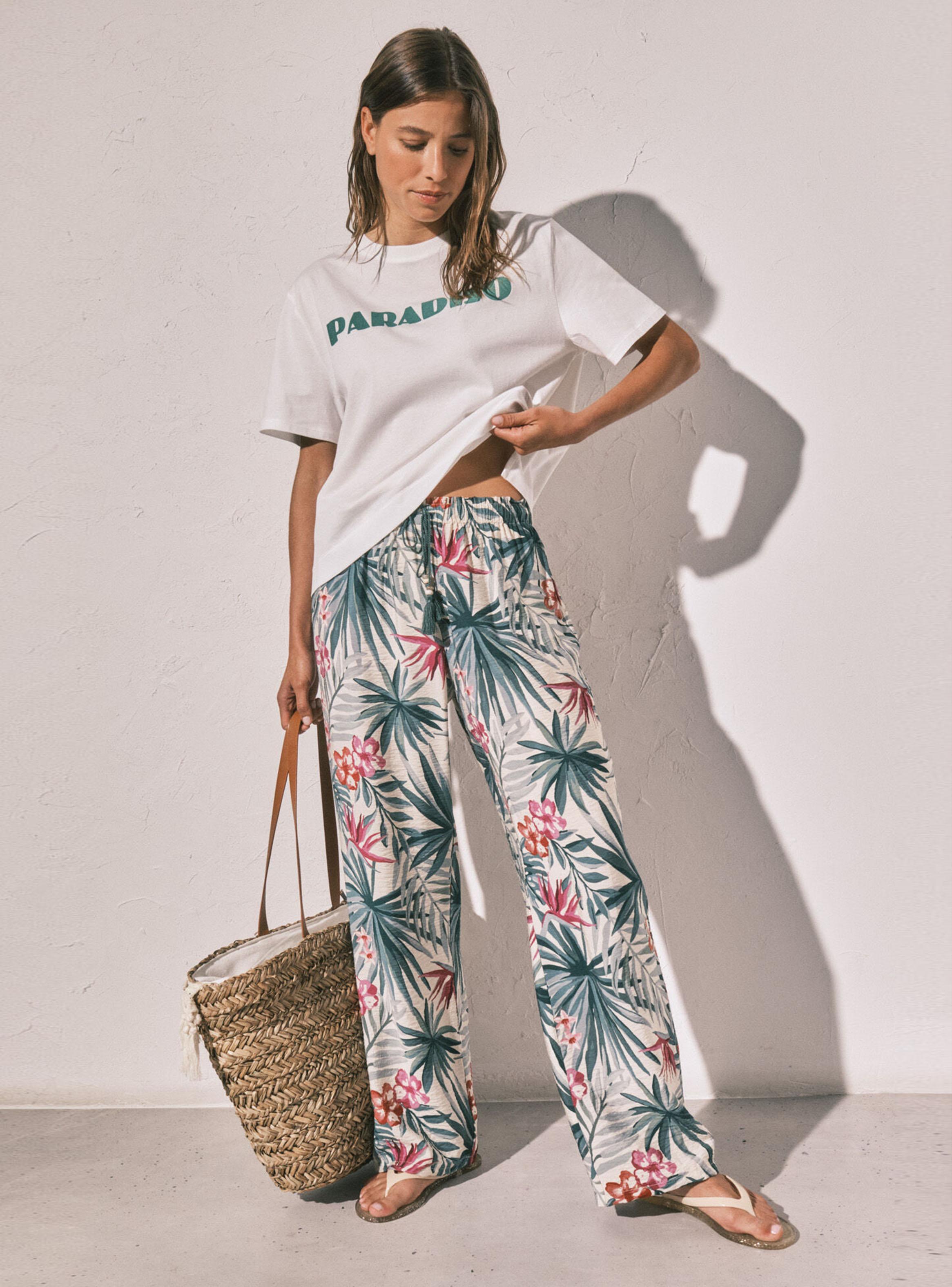 Camiseta Oversize Algodón Blanco-4