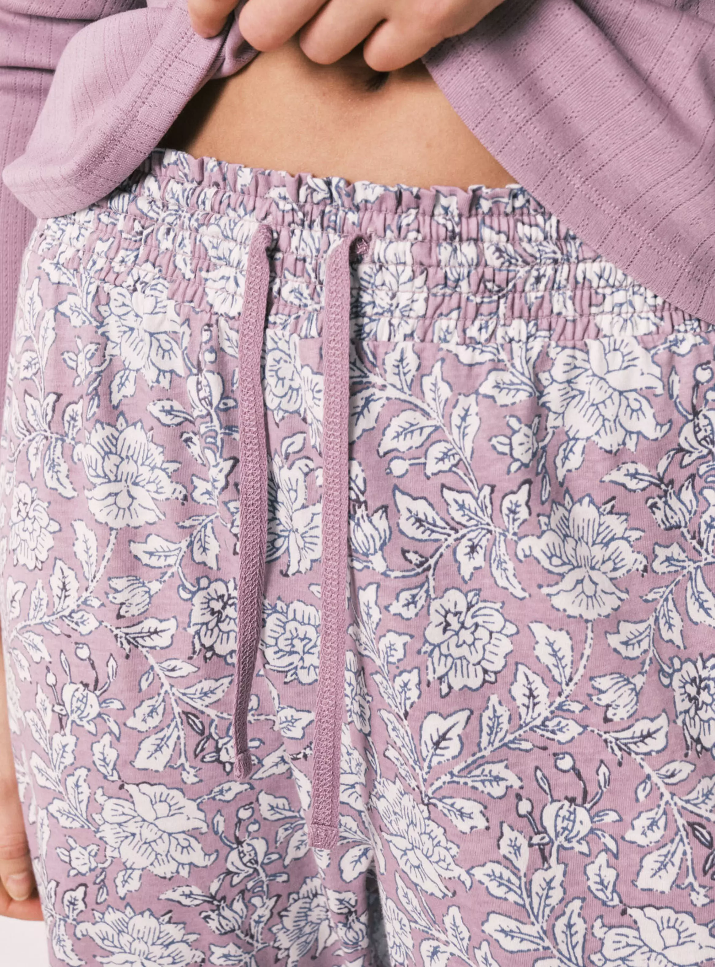 Pijama Largo Rosa Estampado Flores-4