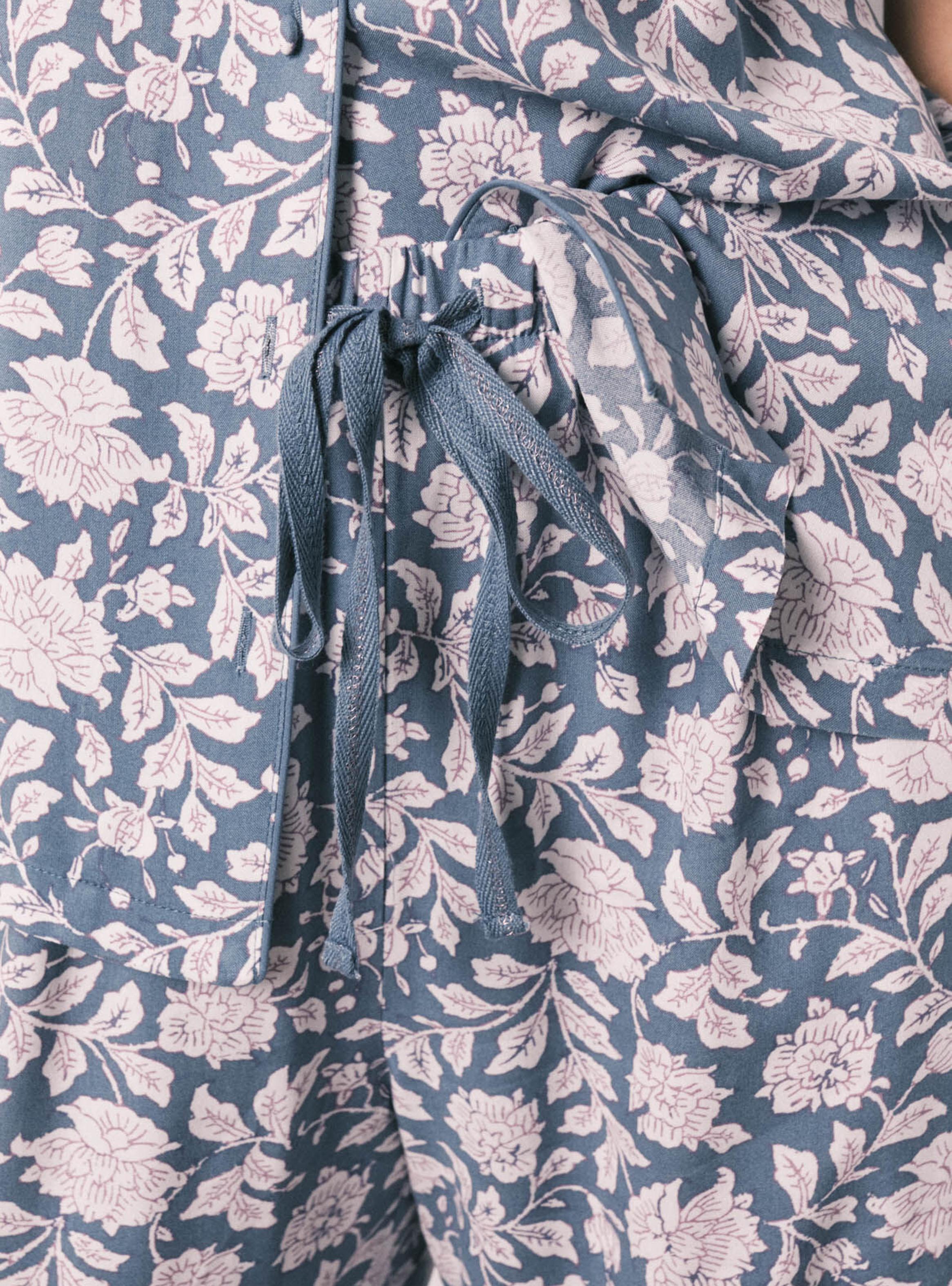 Pijama Camisero Viscosa Estampado Flores-4