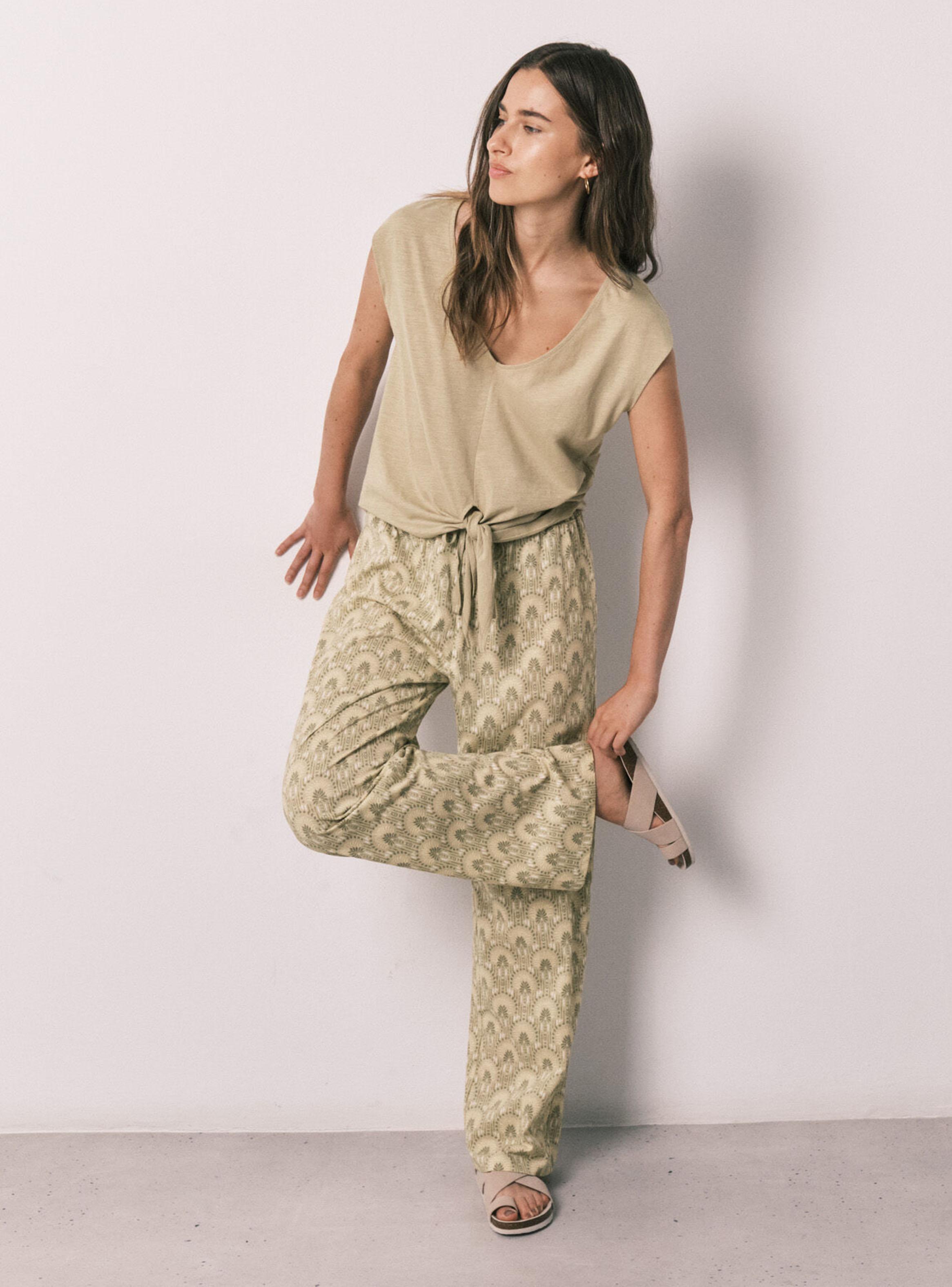 Pijama Largo Algodón Amarra-0