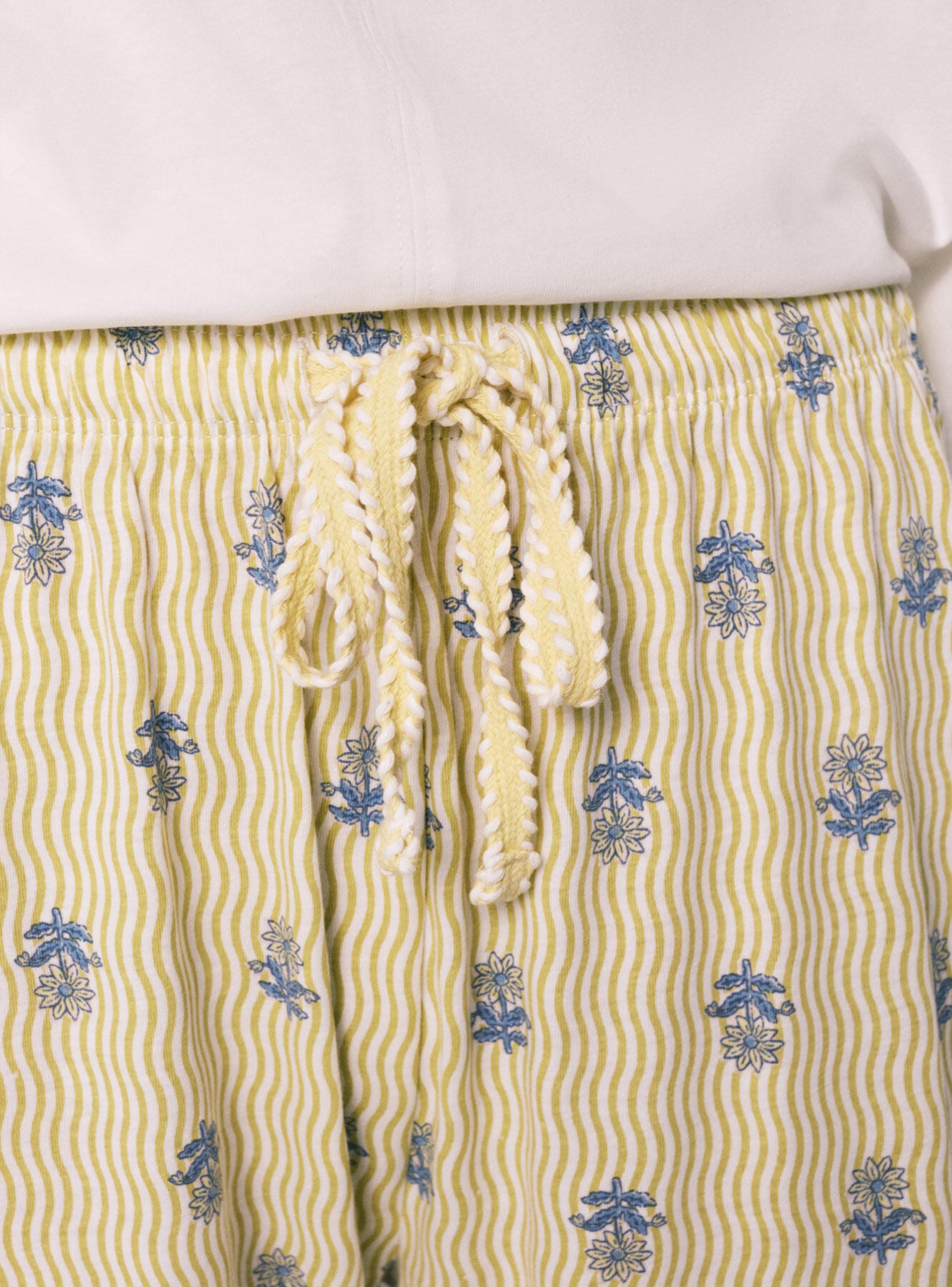 Pijama Capri Algodón Blanco-4