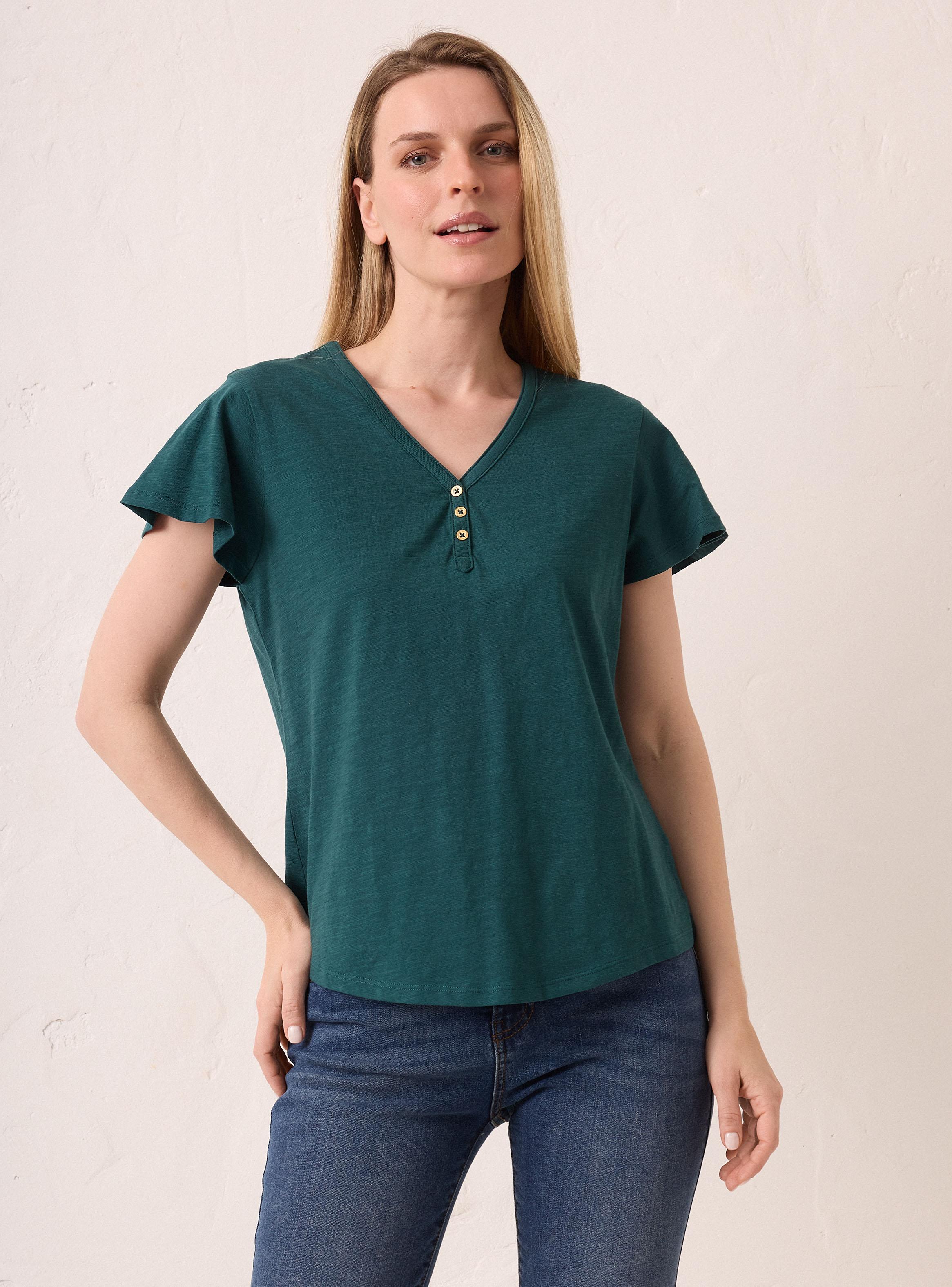 Polera Escote V con Botones-0