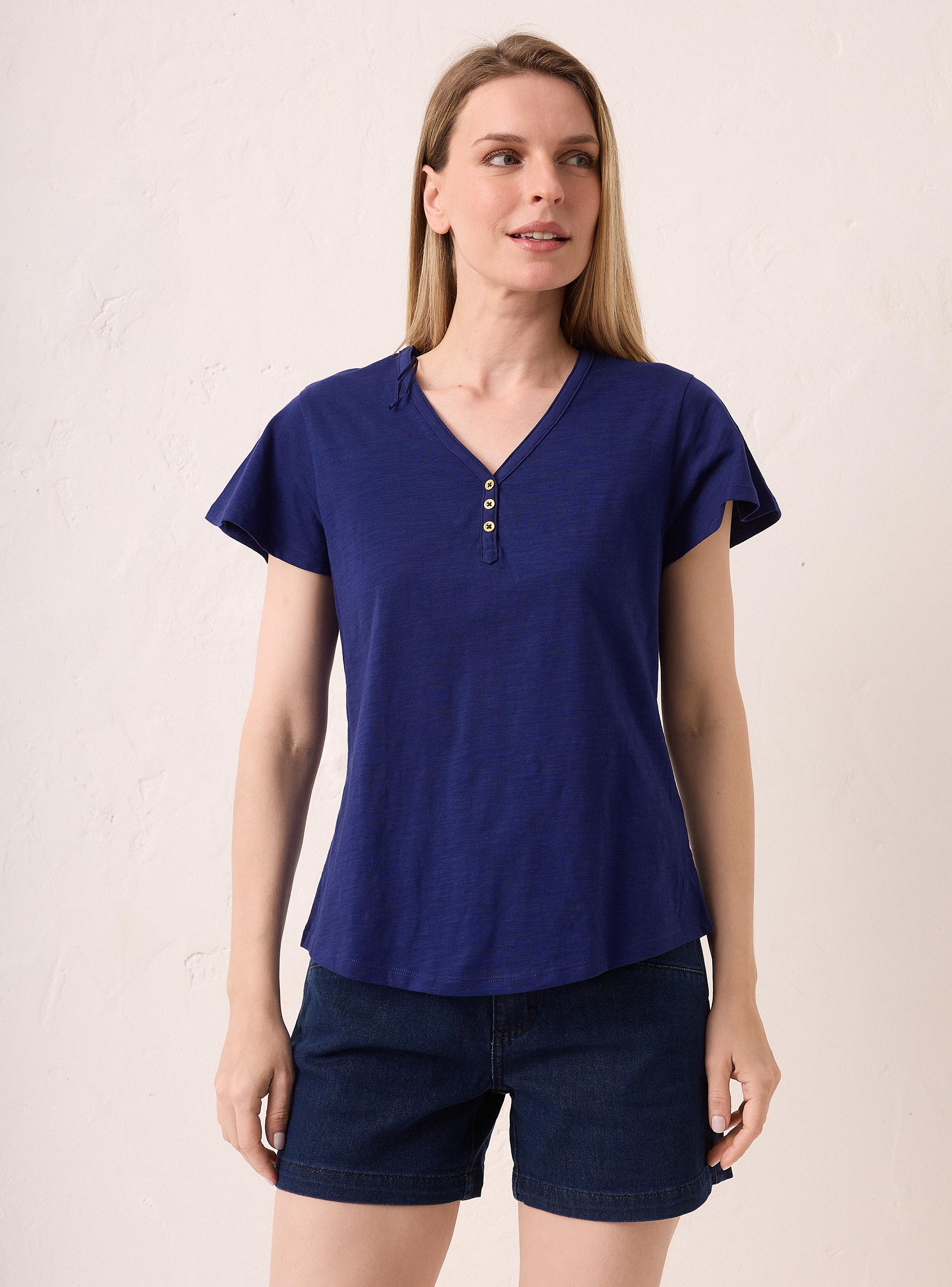 Polera Escote V con Botones-0