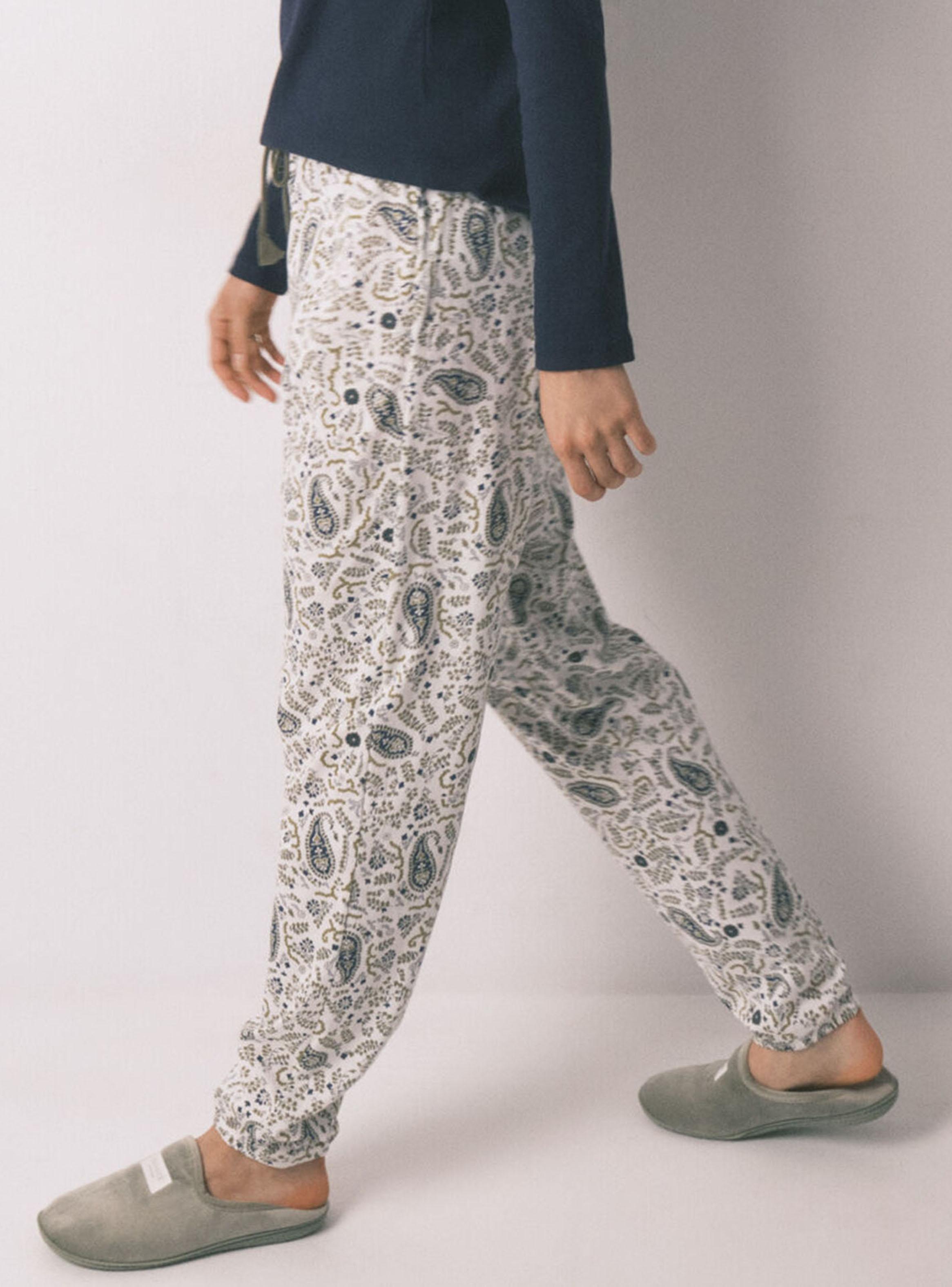Pantalón Largo Algodón Estampado Paisley-2