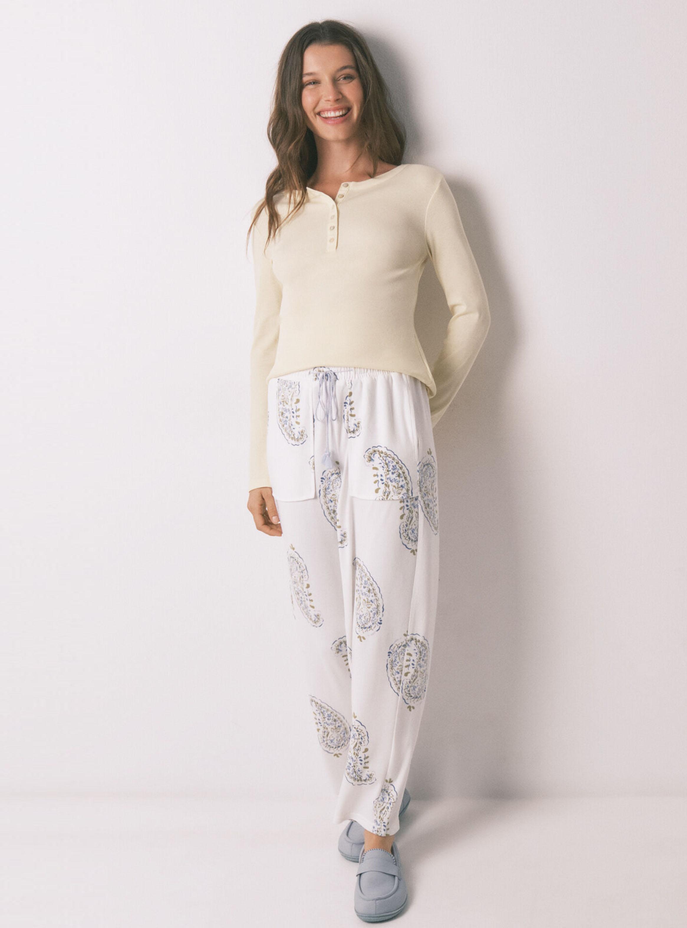 Pantalón Largo Estampado Paisley-3