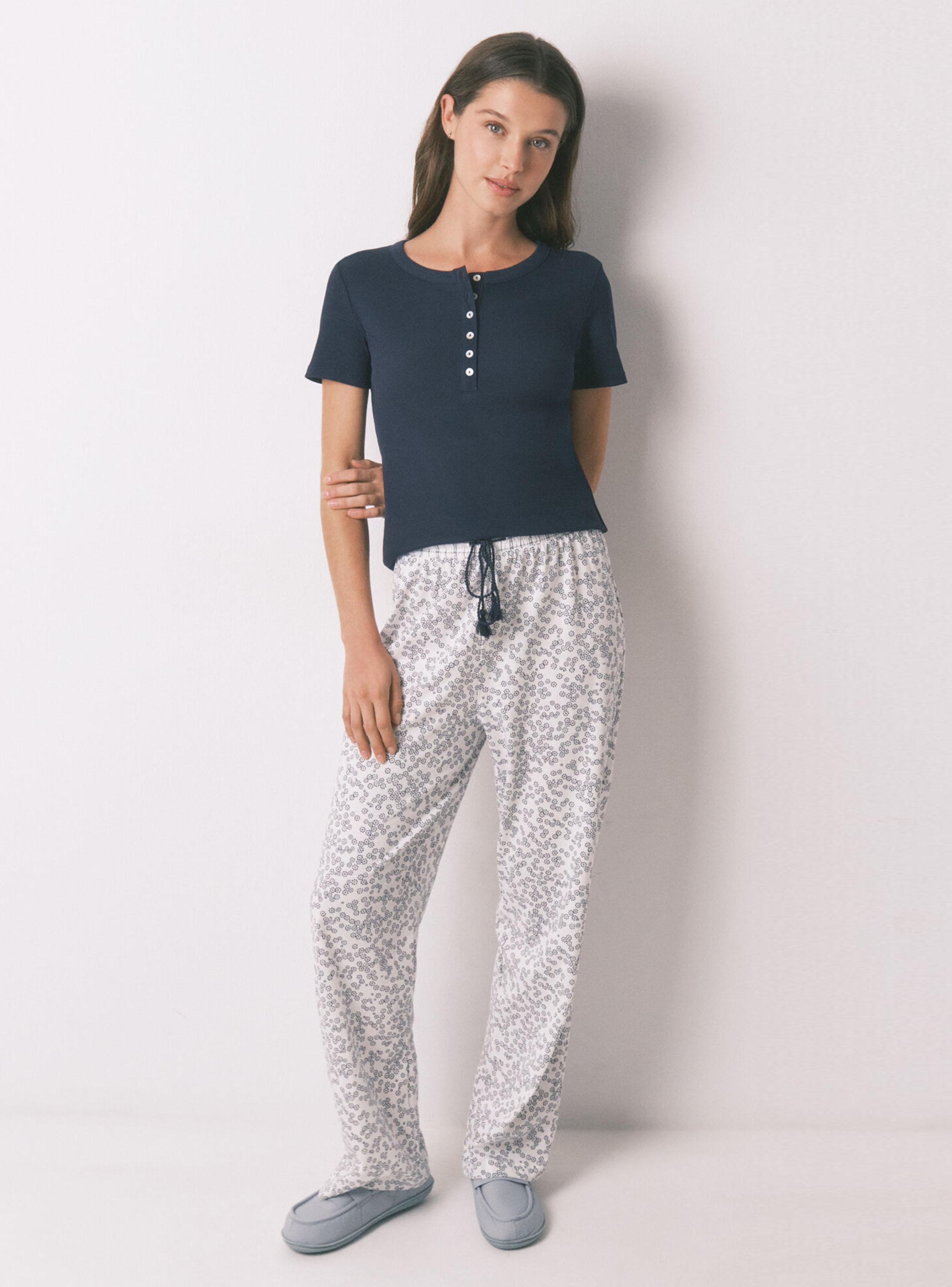 Pantalón Largo Algodón Estampado All Floral-4