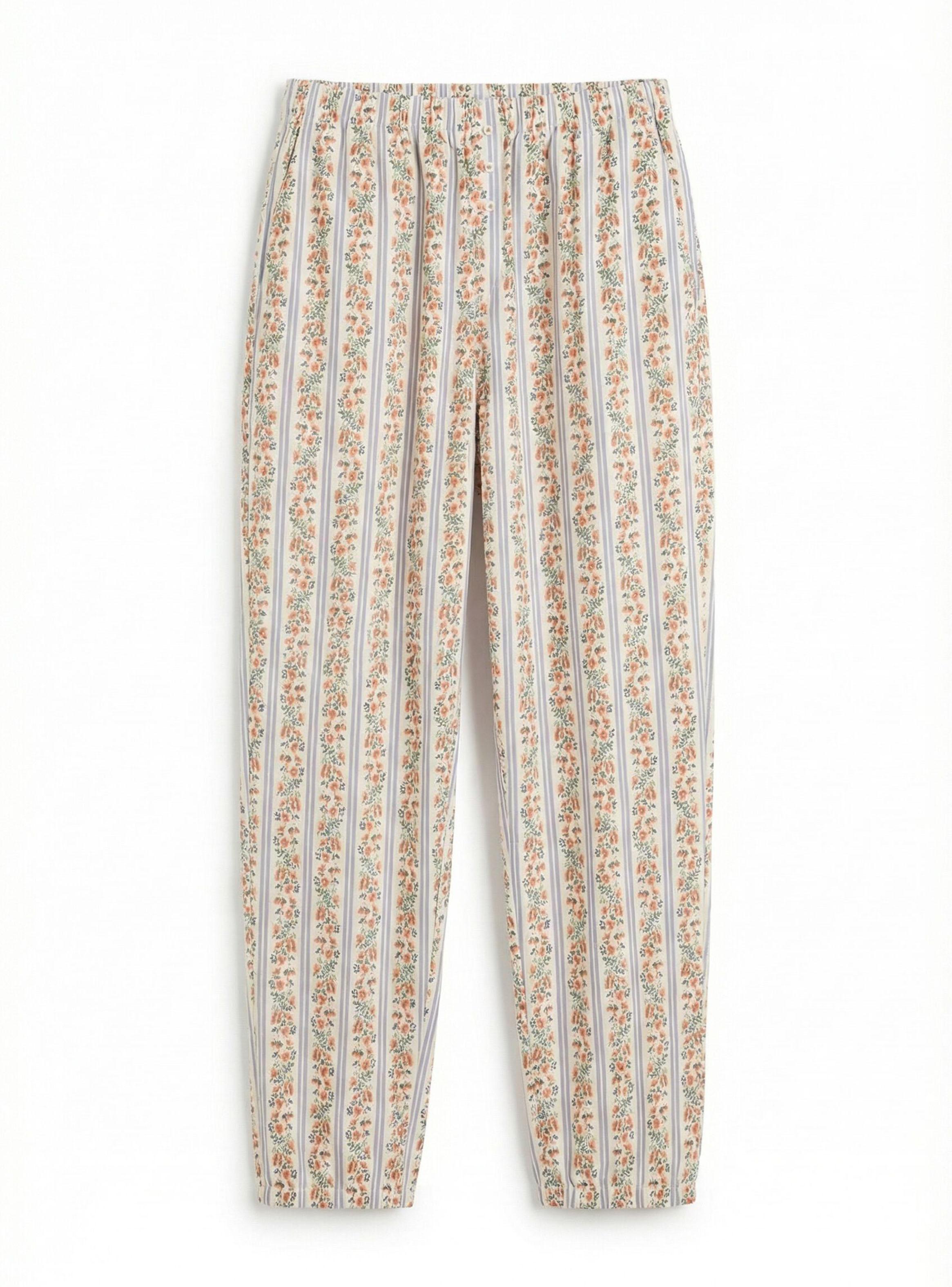 Pantalón Carrot Algodón Estampado Flores-4