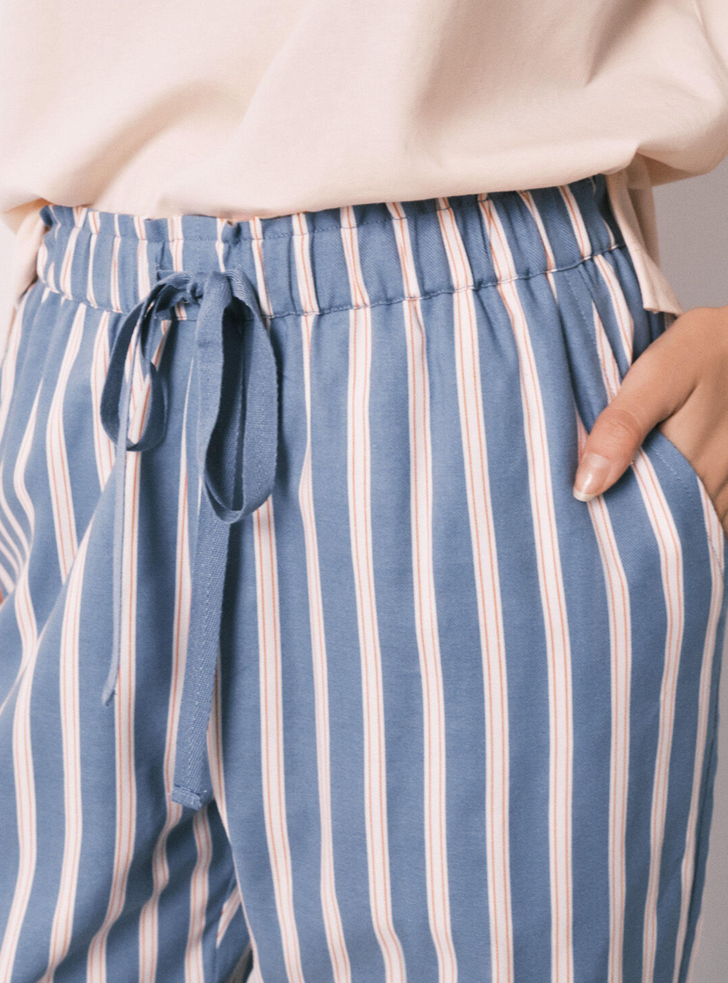Pantalón Largo Viscosa Estampado Rayas-2