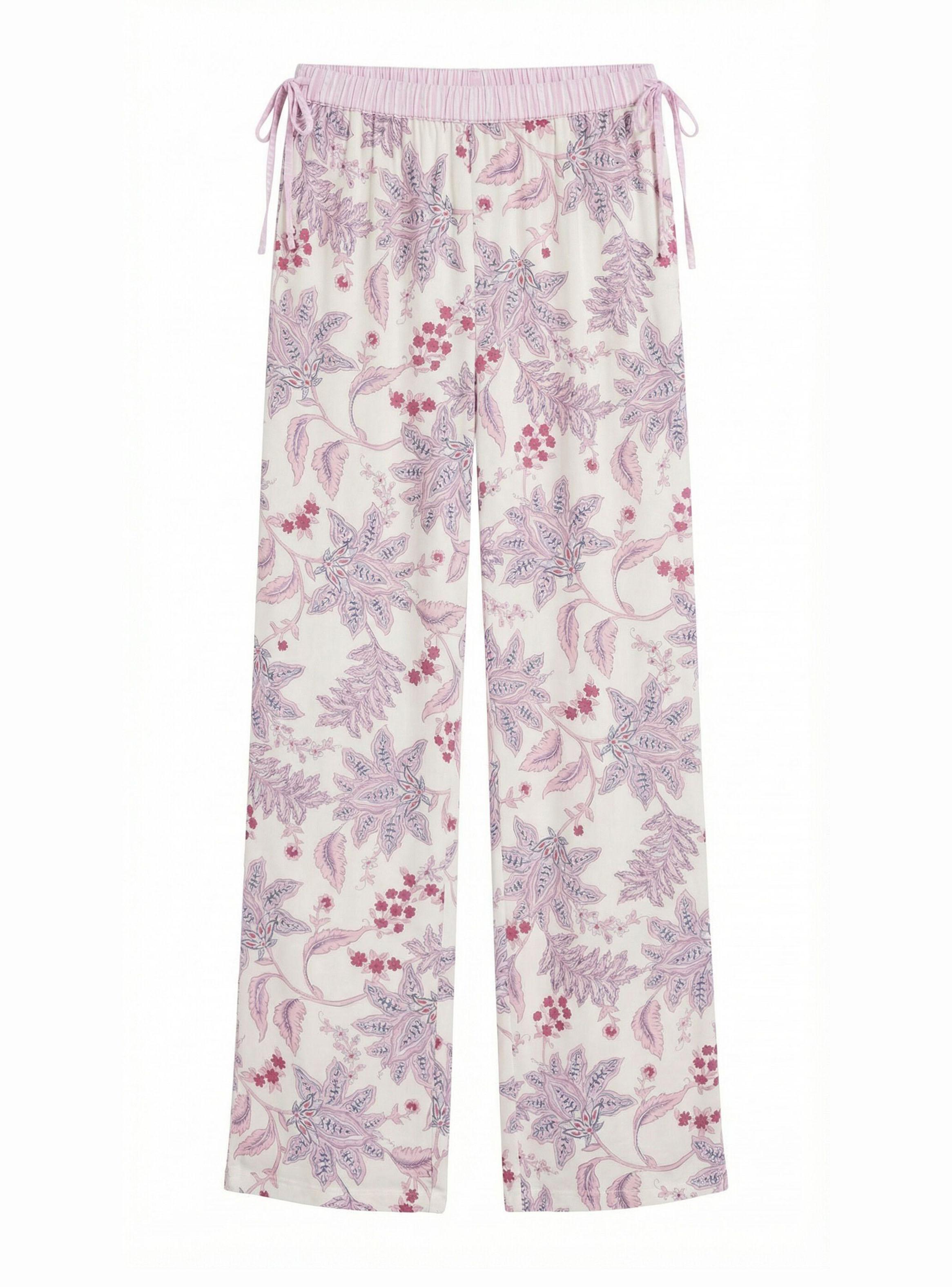 Pantalón Largo Estampado Flores-5