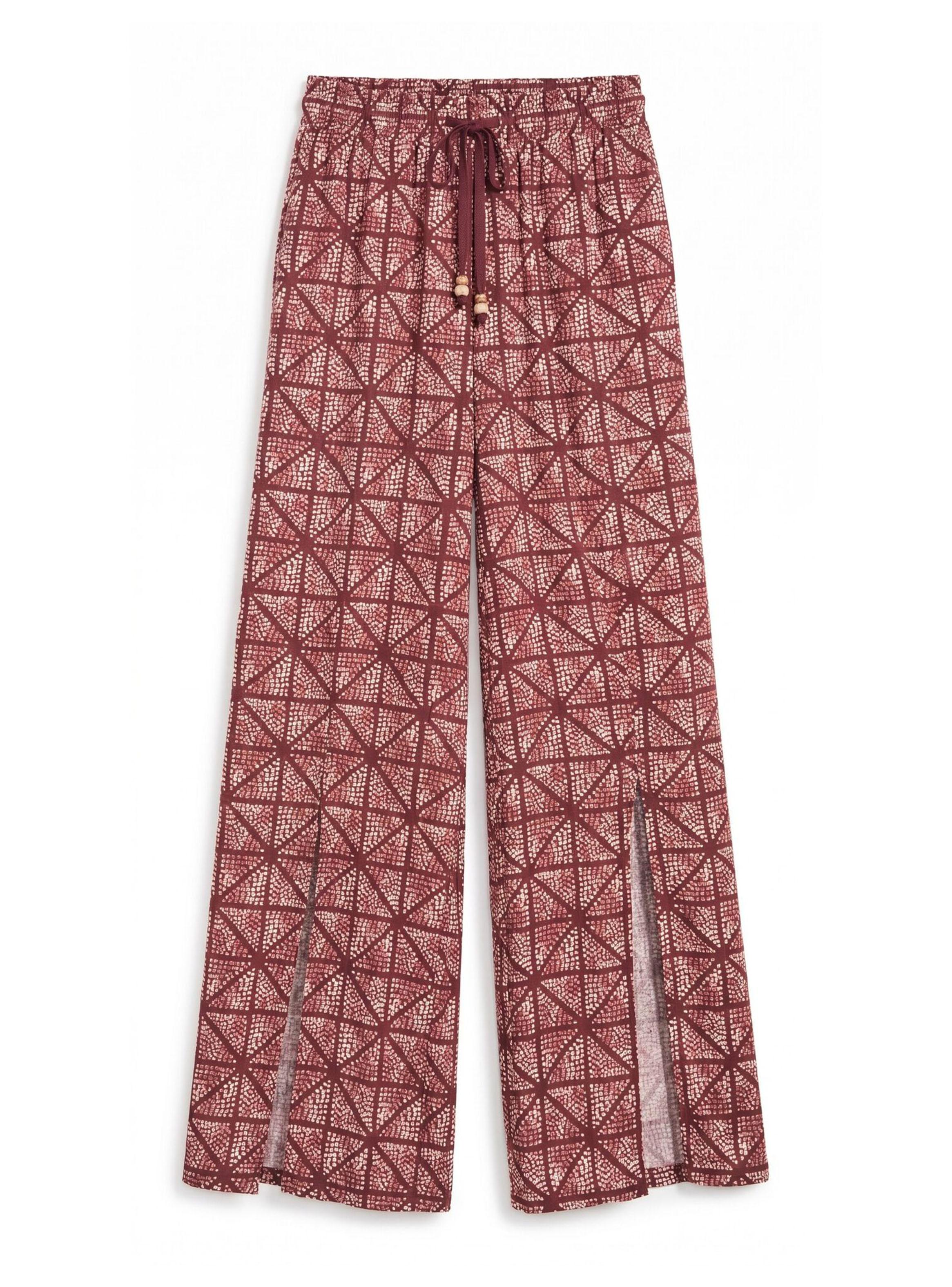 Pantalón Largo de Pijama con Abertura y Lazos en los Bajos-3