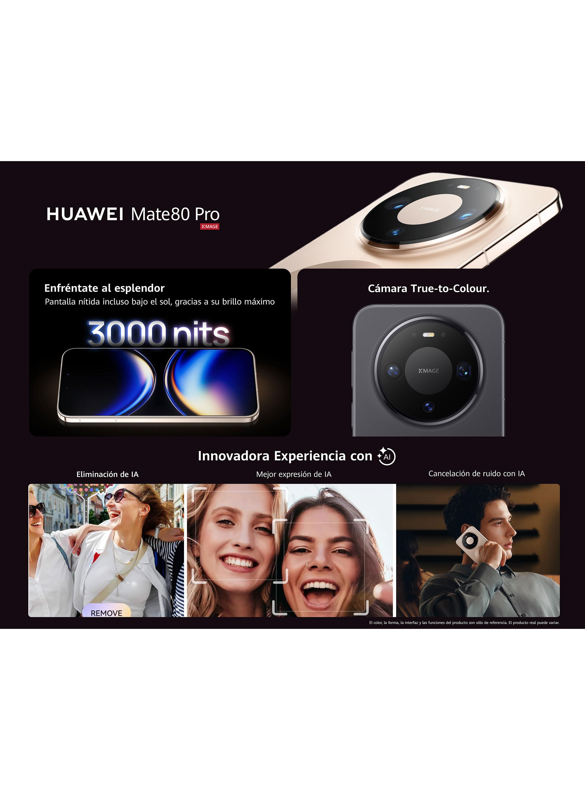 Smartphone Mate 80 Pro 5G 512GB 6.75'' Negro Liberado + Audífonos FreeBuds Pro 5-5
