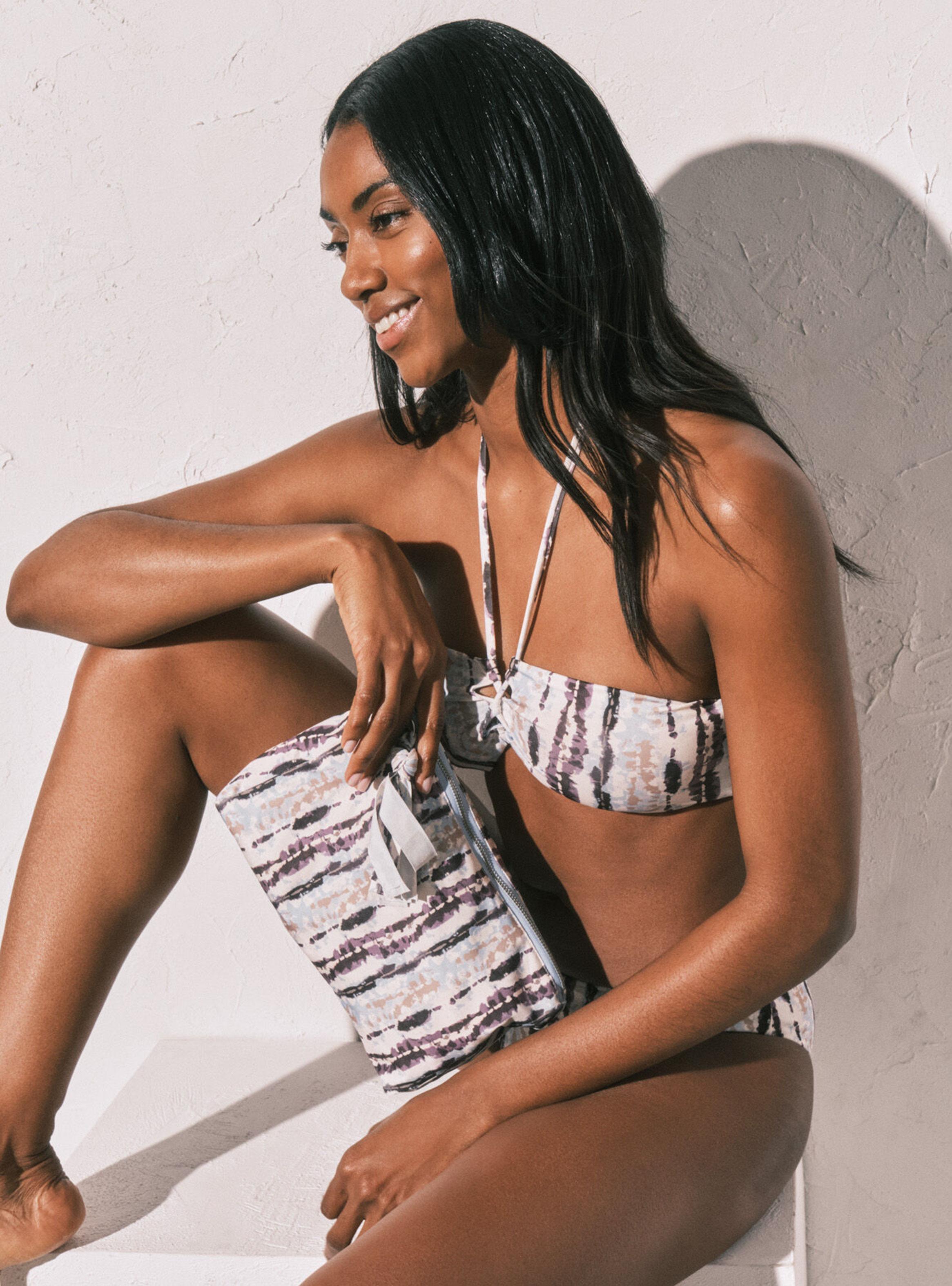 Bolsa Bañador Bikini Impermeable Tie Dye Marrón-4