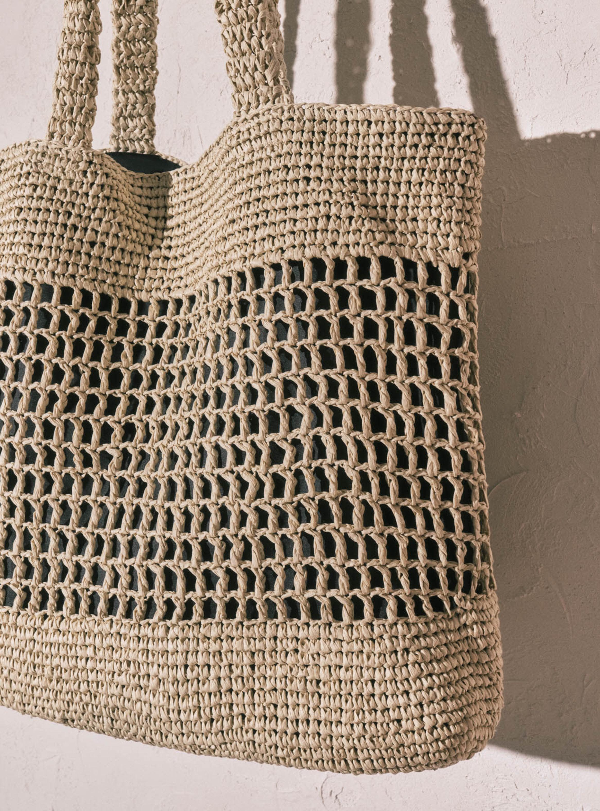 Bolso Tote Grande Rafia Natural-2