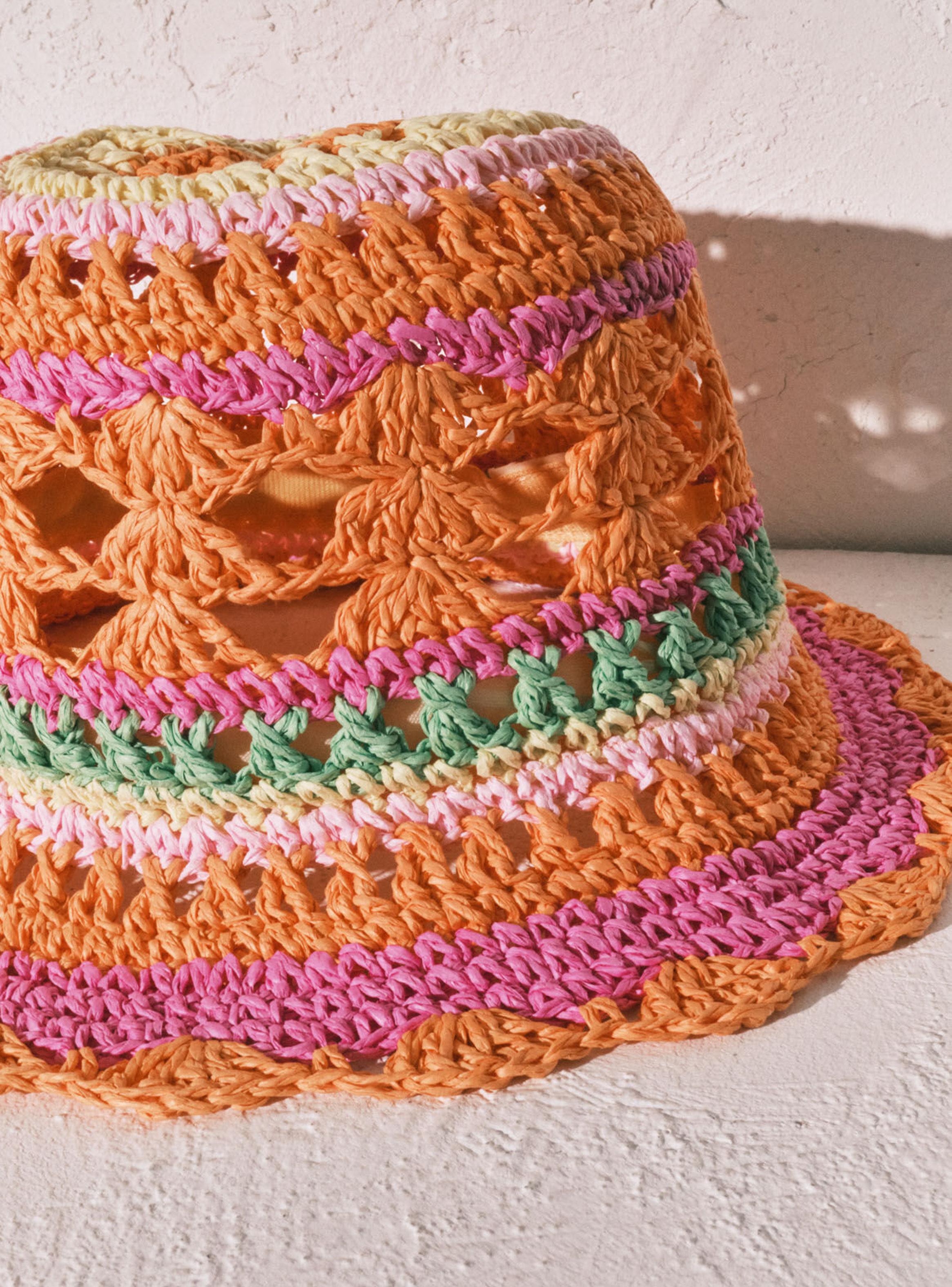 Sombrero Bucket Crochet Bicolor-2