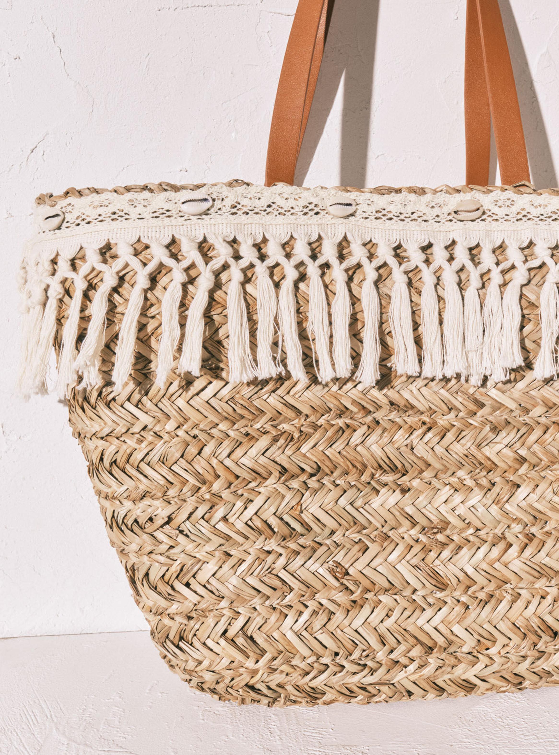 Bolso Grande Tipo Capazo de Rafia y Crochet-3