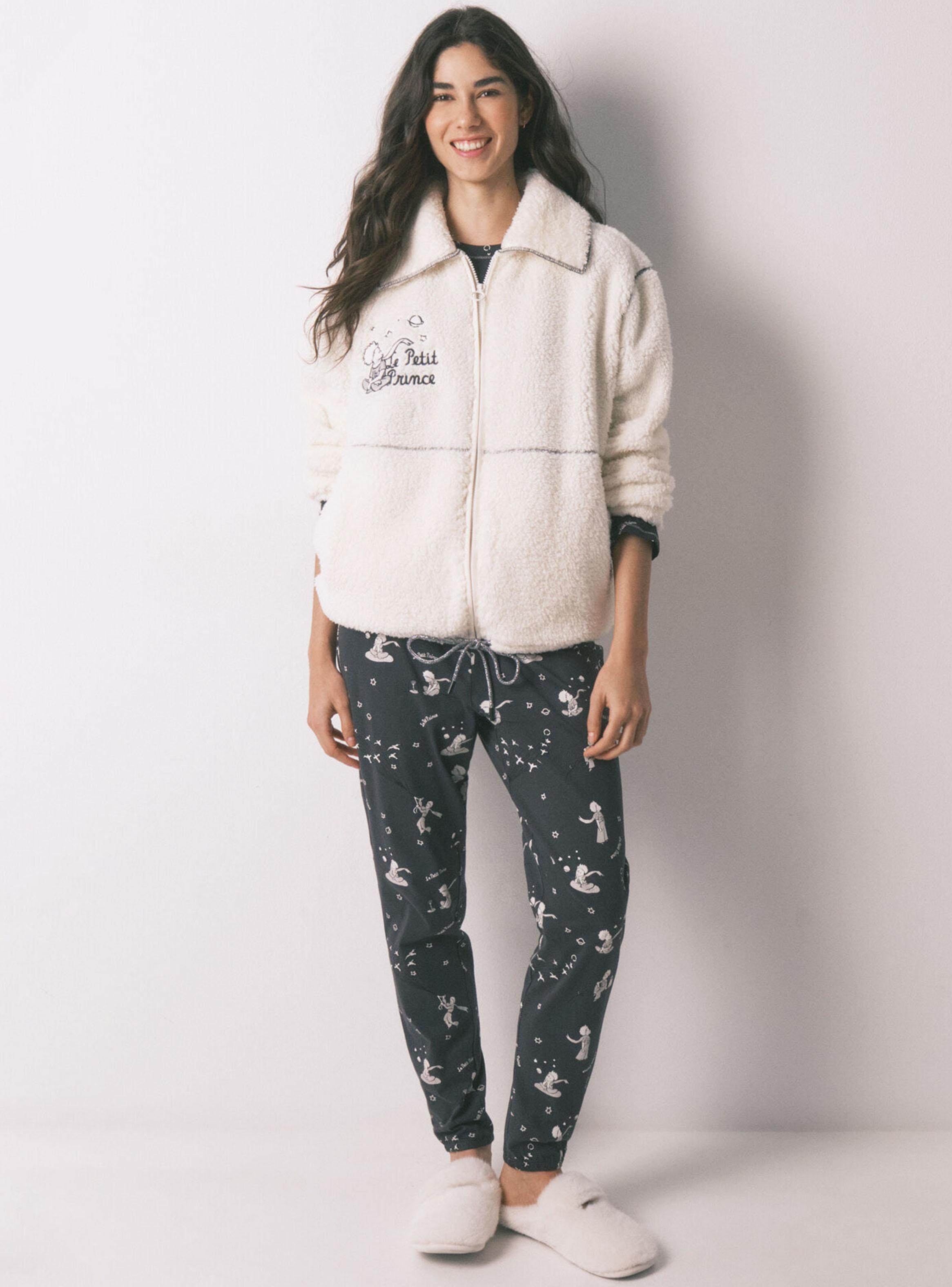 Bata Corta Sherpa Estampado El Principito-3