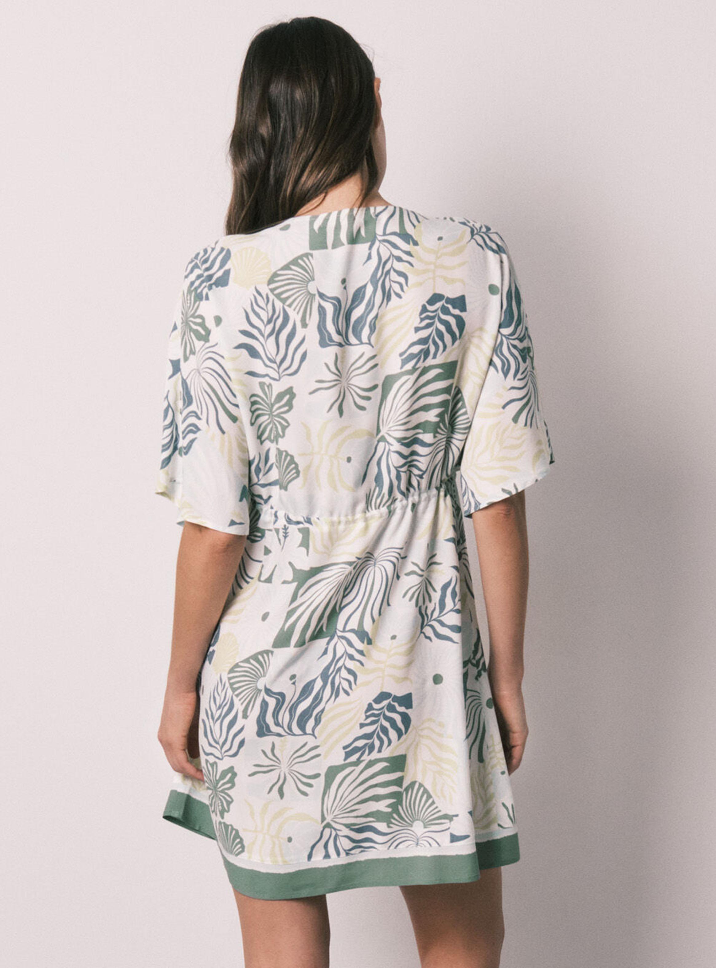Camisola Corta Estampada Floreada-1