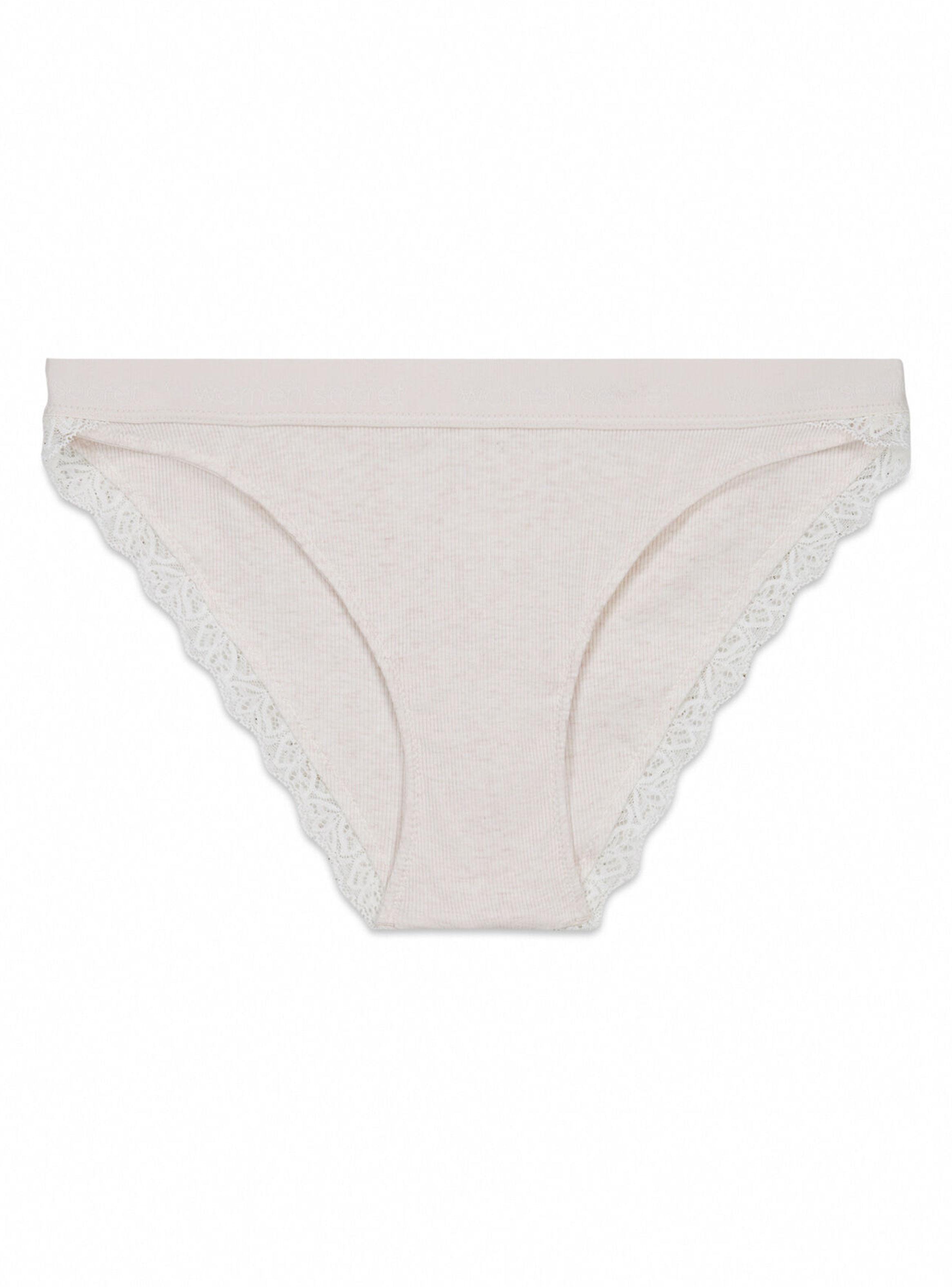 Calzón Clásico Canalé Algodón Beige-5