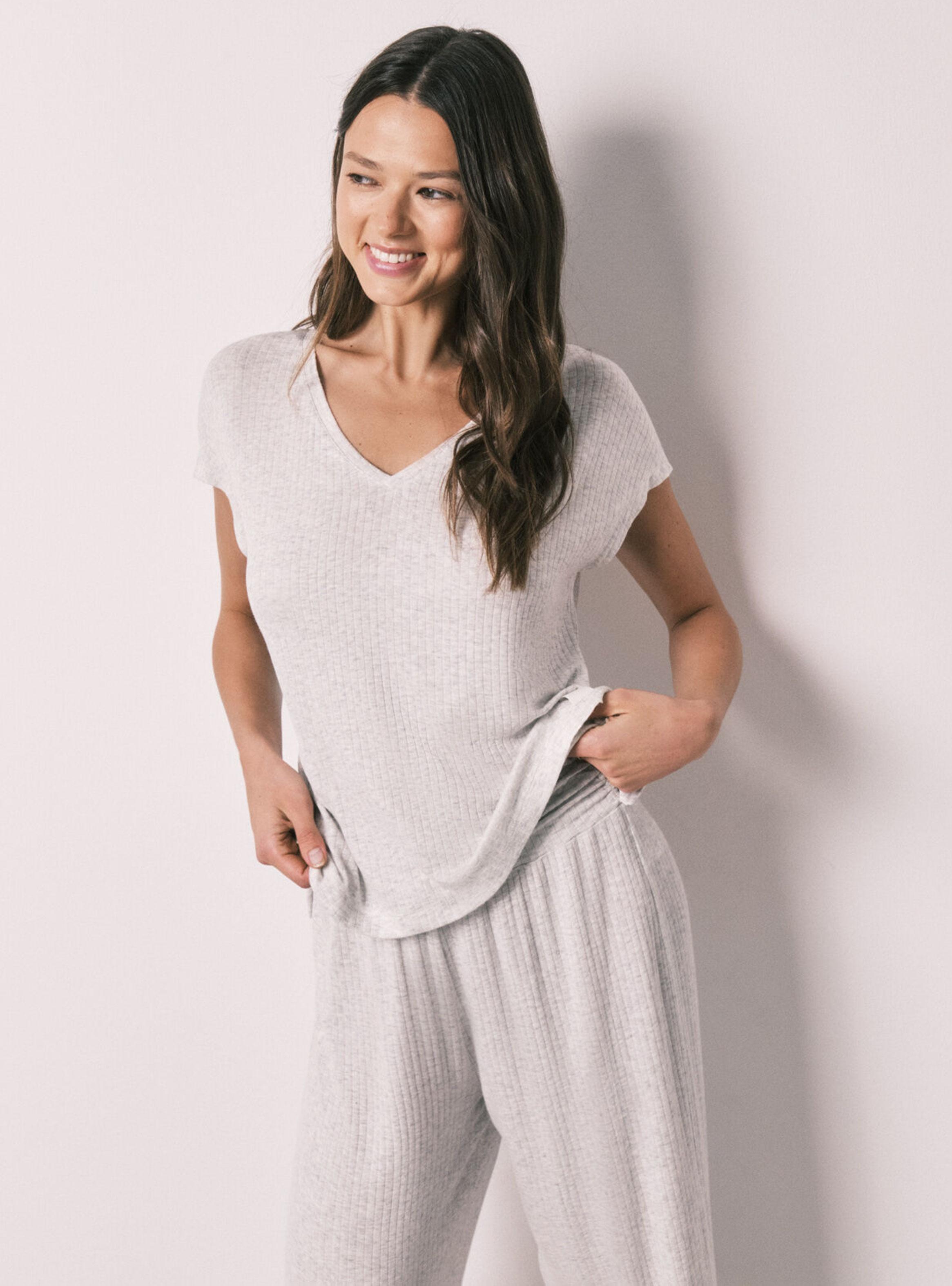 Pijama Capri Viscosa Suave Gris-2