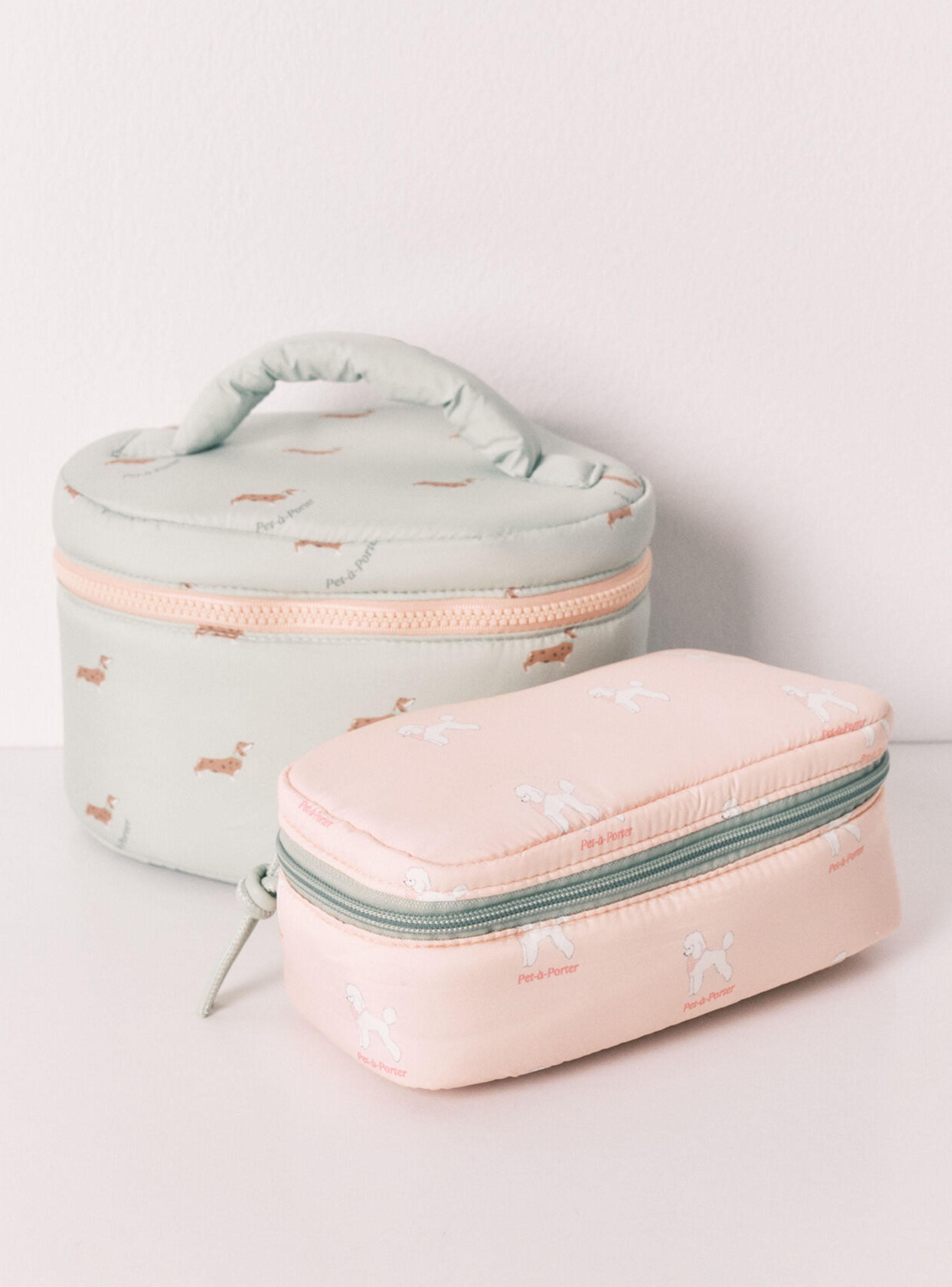 Neceser Pequeño Estampado Perritos Rosa-3