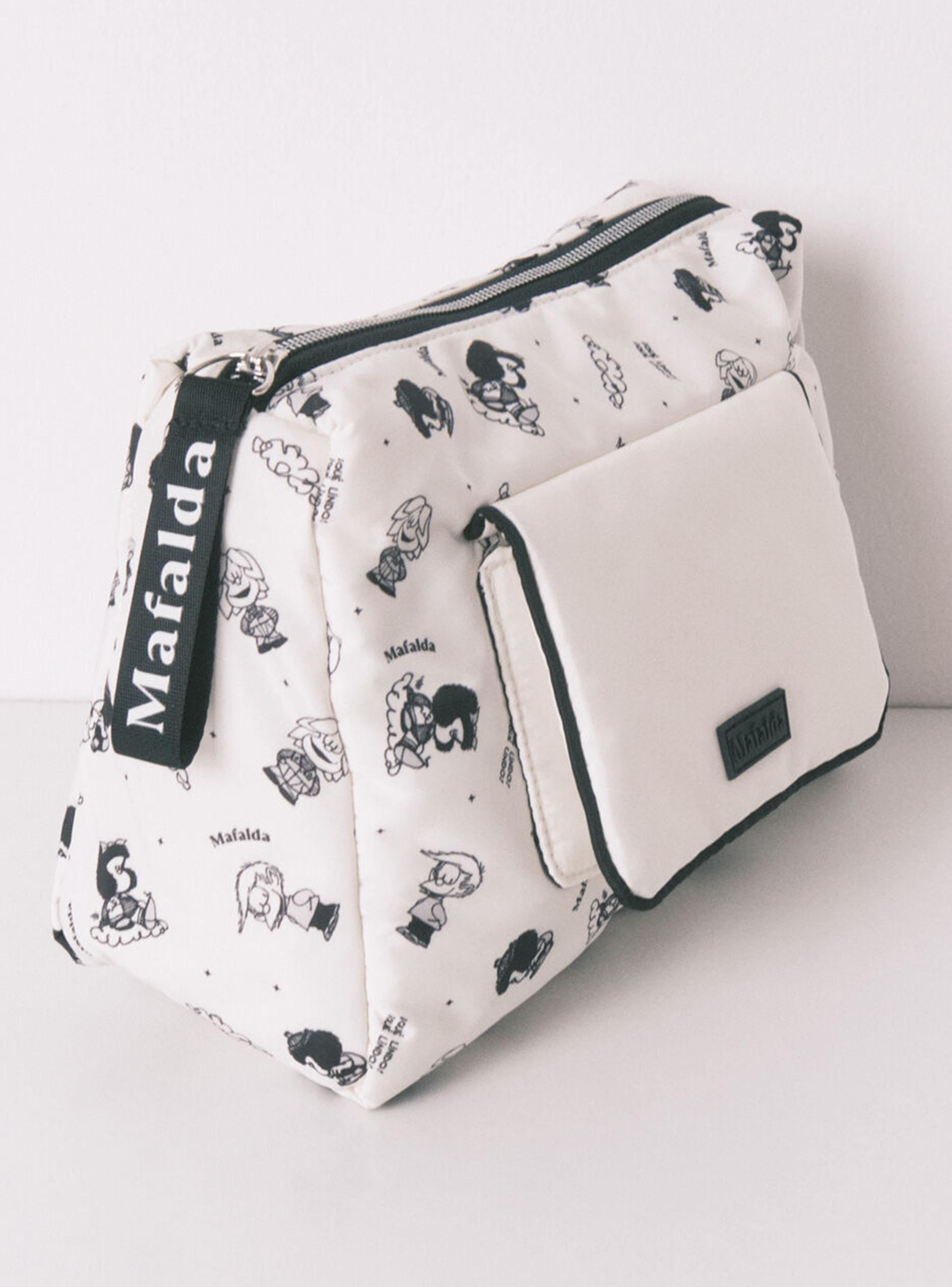 Neceser Grande Nailon Blanco Mafalda-3