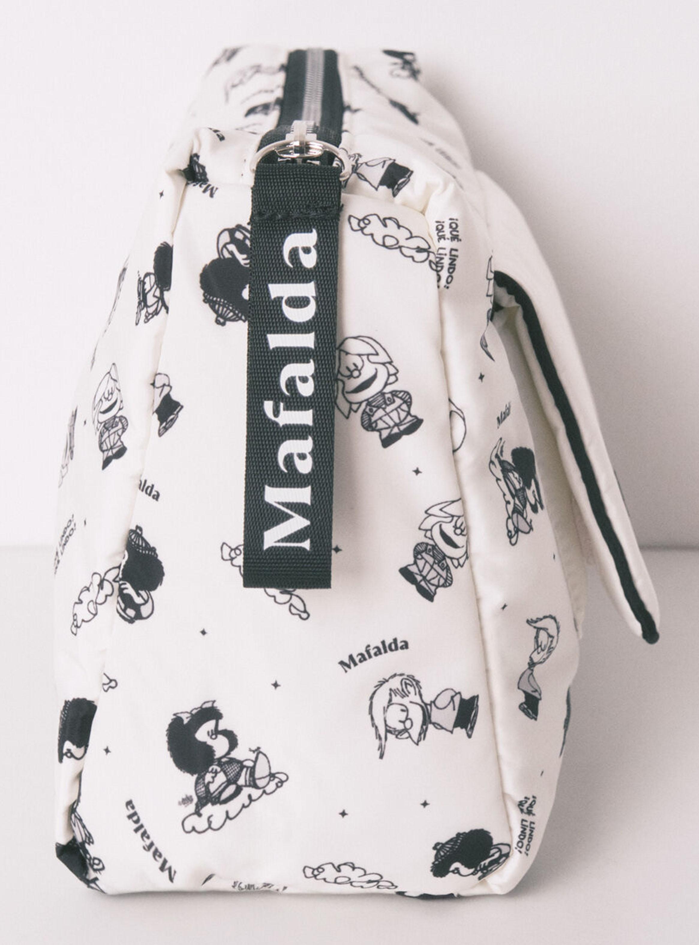 Neceser Grande Nailon Blanco Mafalda-4