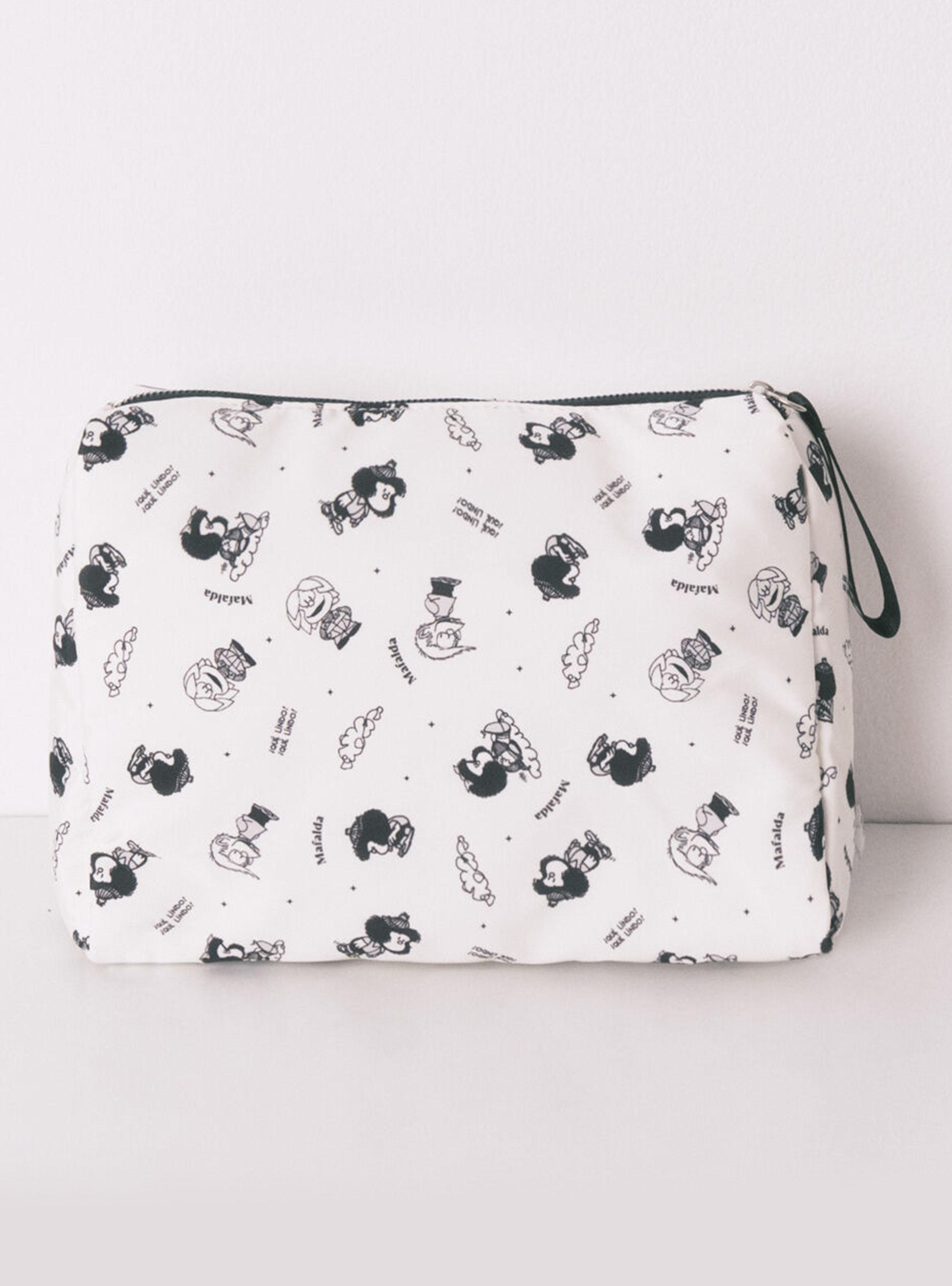 Neceser Grande Nailon Blanco Mafalda-2