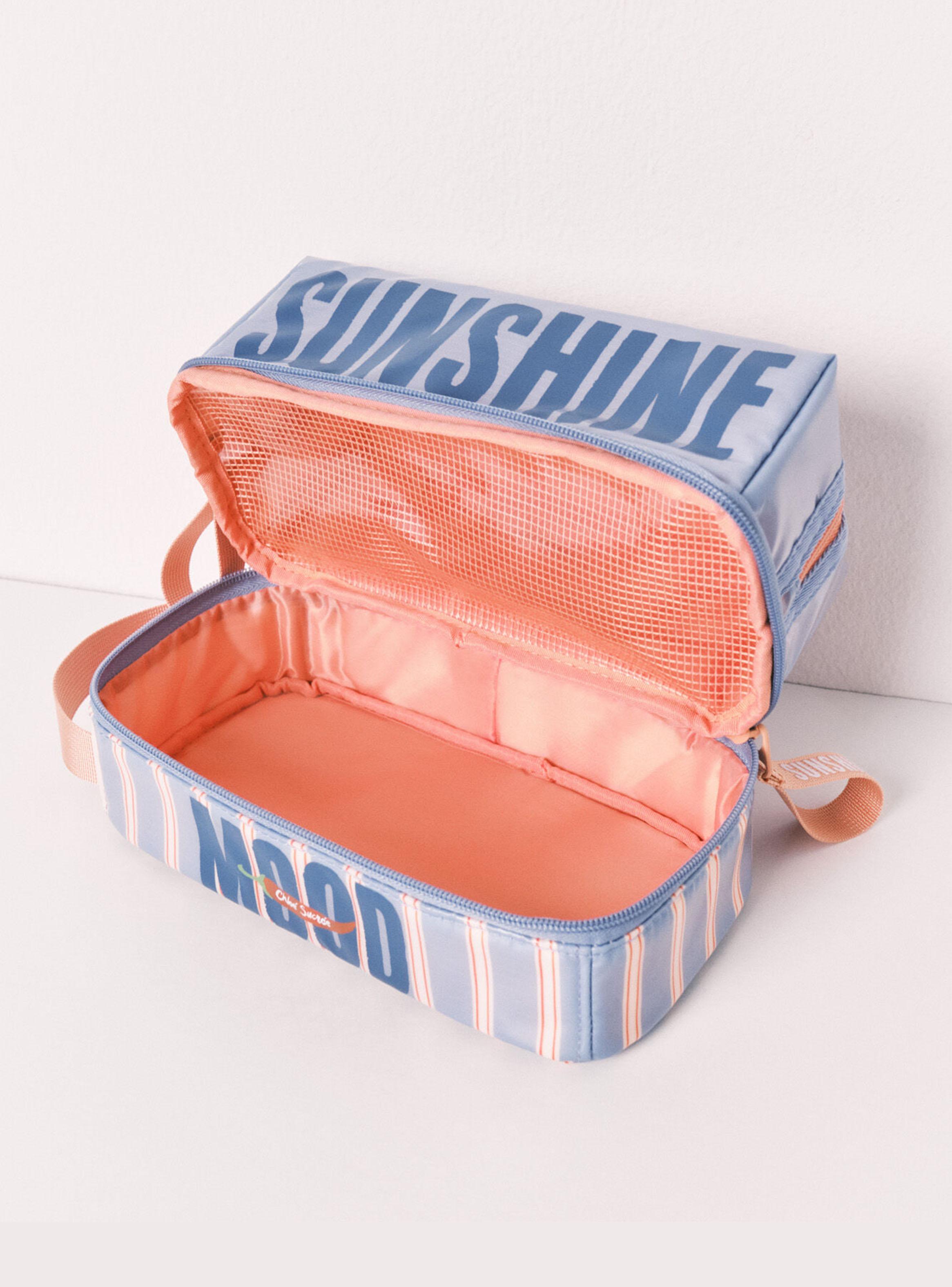 Neceser Mediano Impermeable Estampado Rayas-4