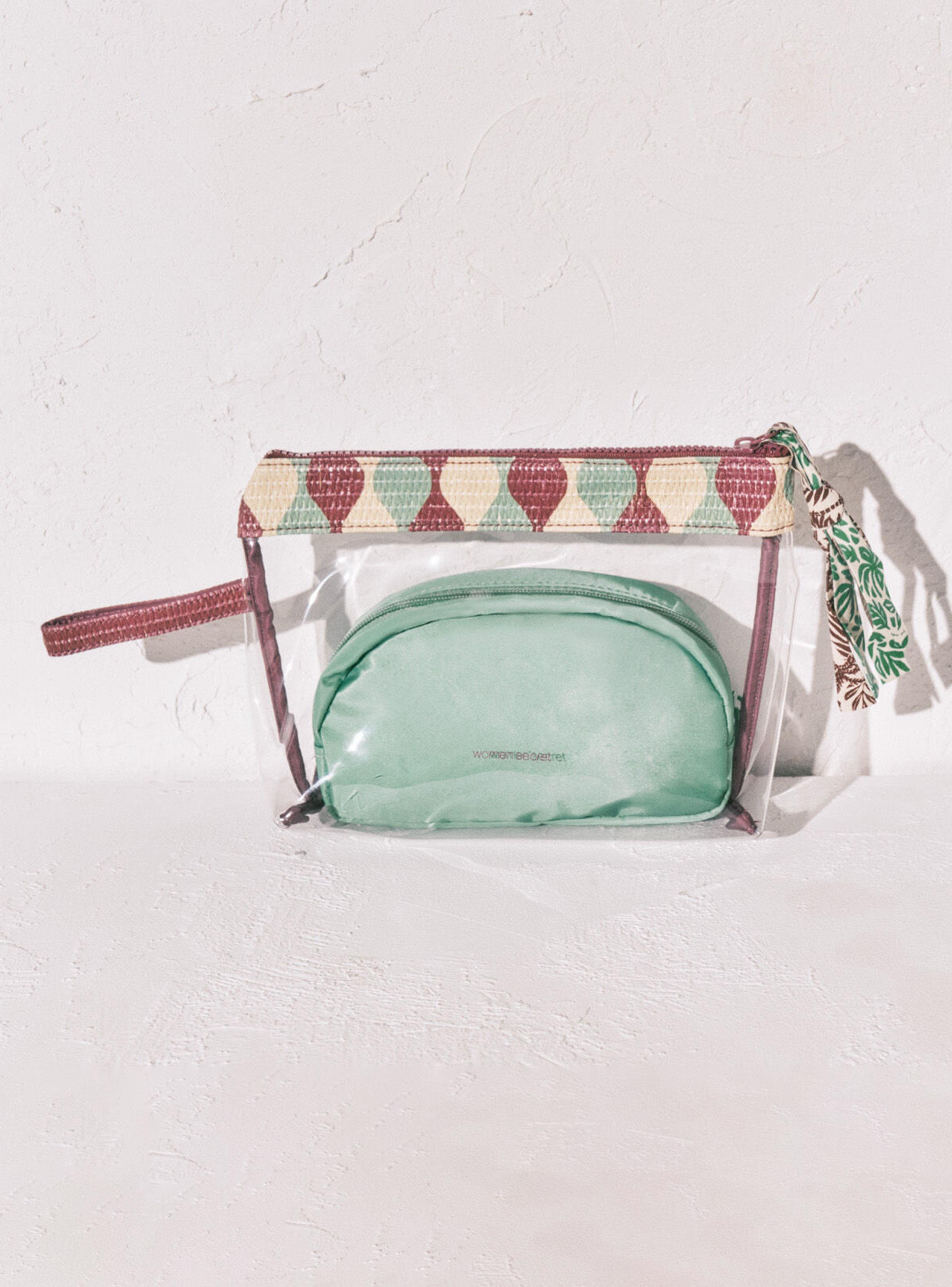 Pack 2 Neceser Transparente y Rafia-1