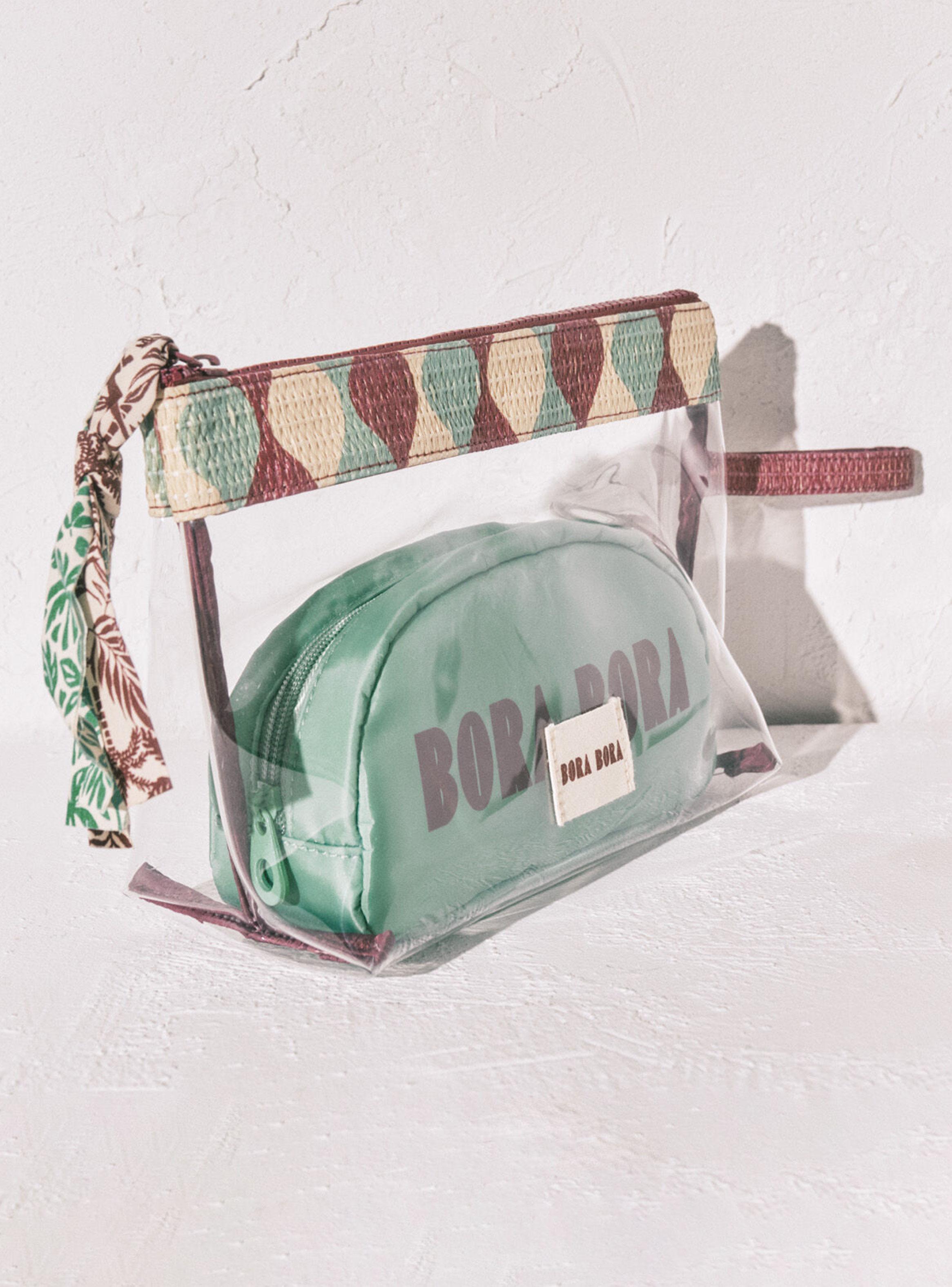 Pack 2 Neceser Transparente y Rafia-2