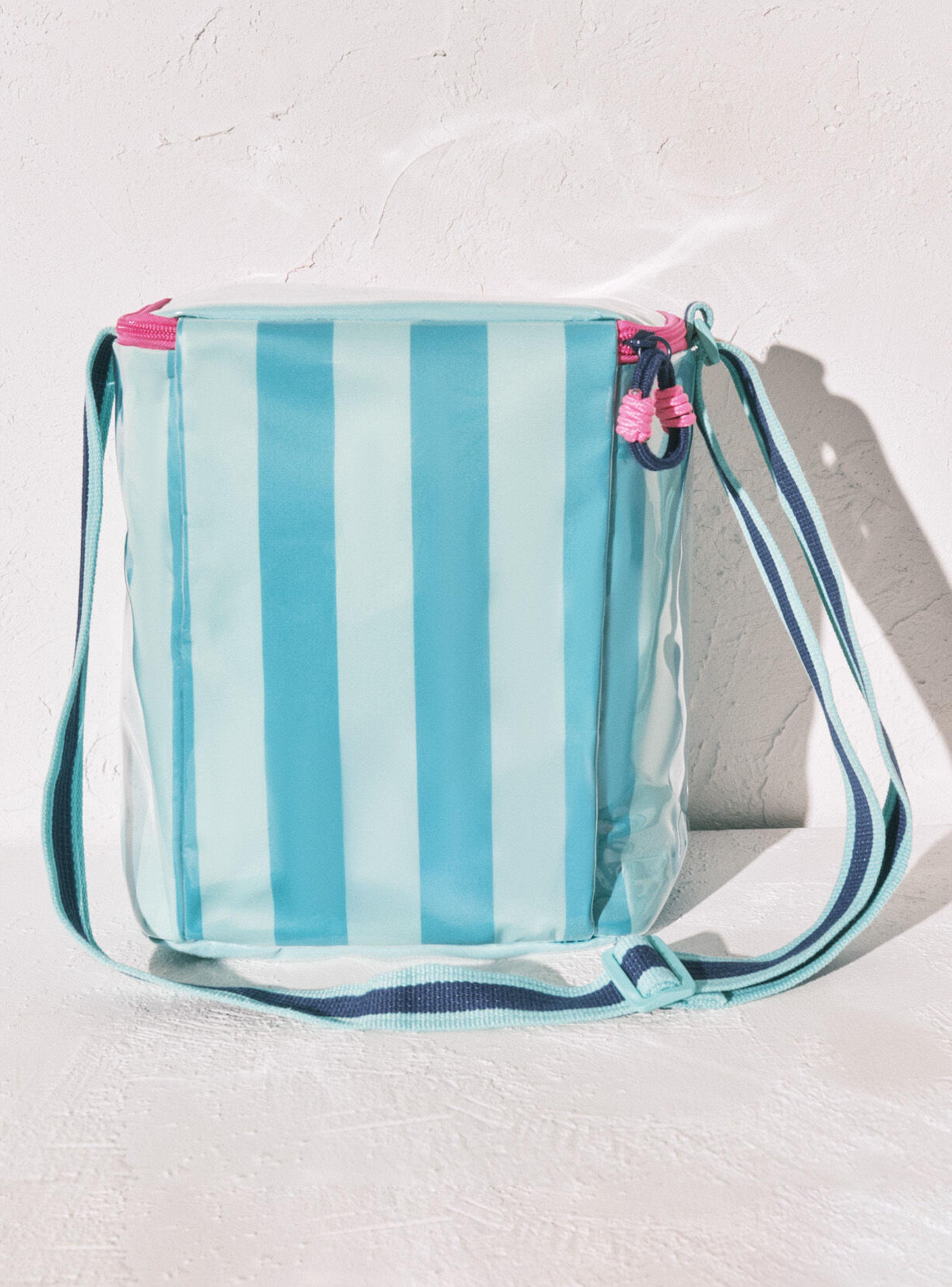 Bolsa Refrigerante con Rayas Azules-1