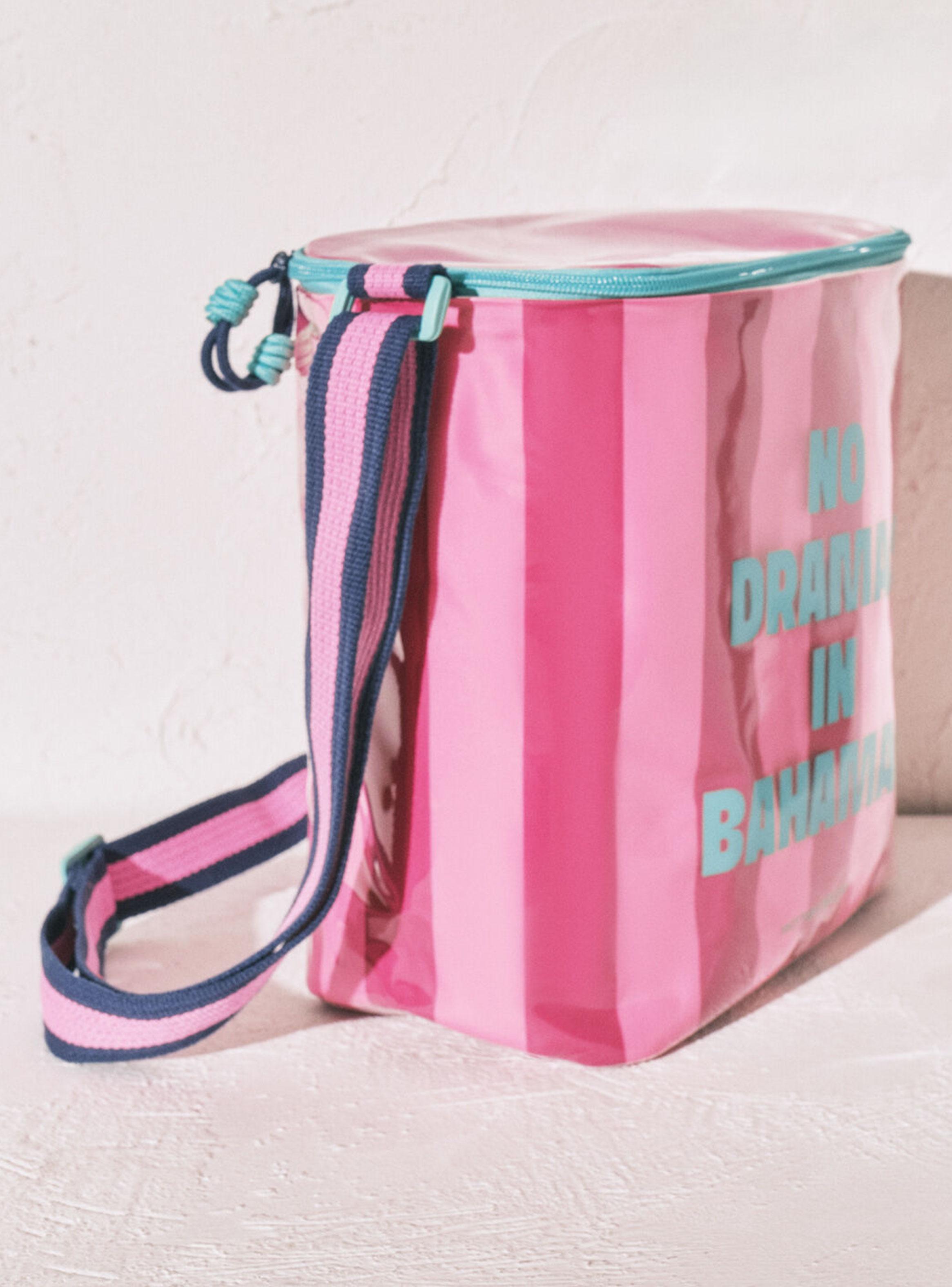 Bolsa Refrigerante Rayas Rosa-2