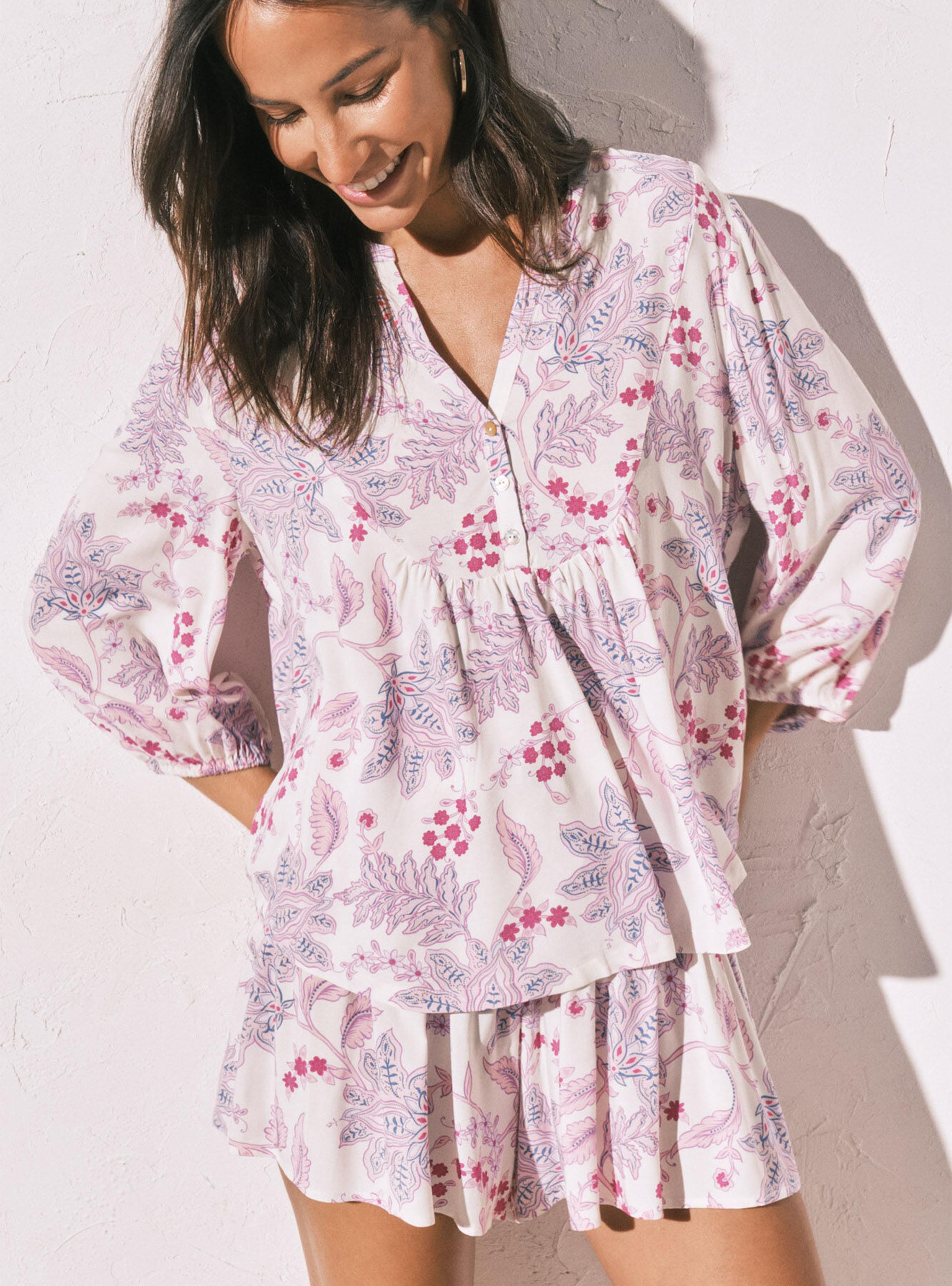 Conjunto Falda y Camisola Estampadas-0